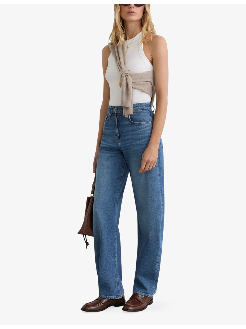 REISS Sabel Barrel-Leg Denim Jeans outlook