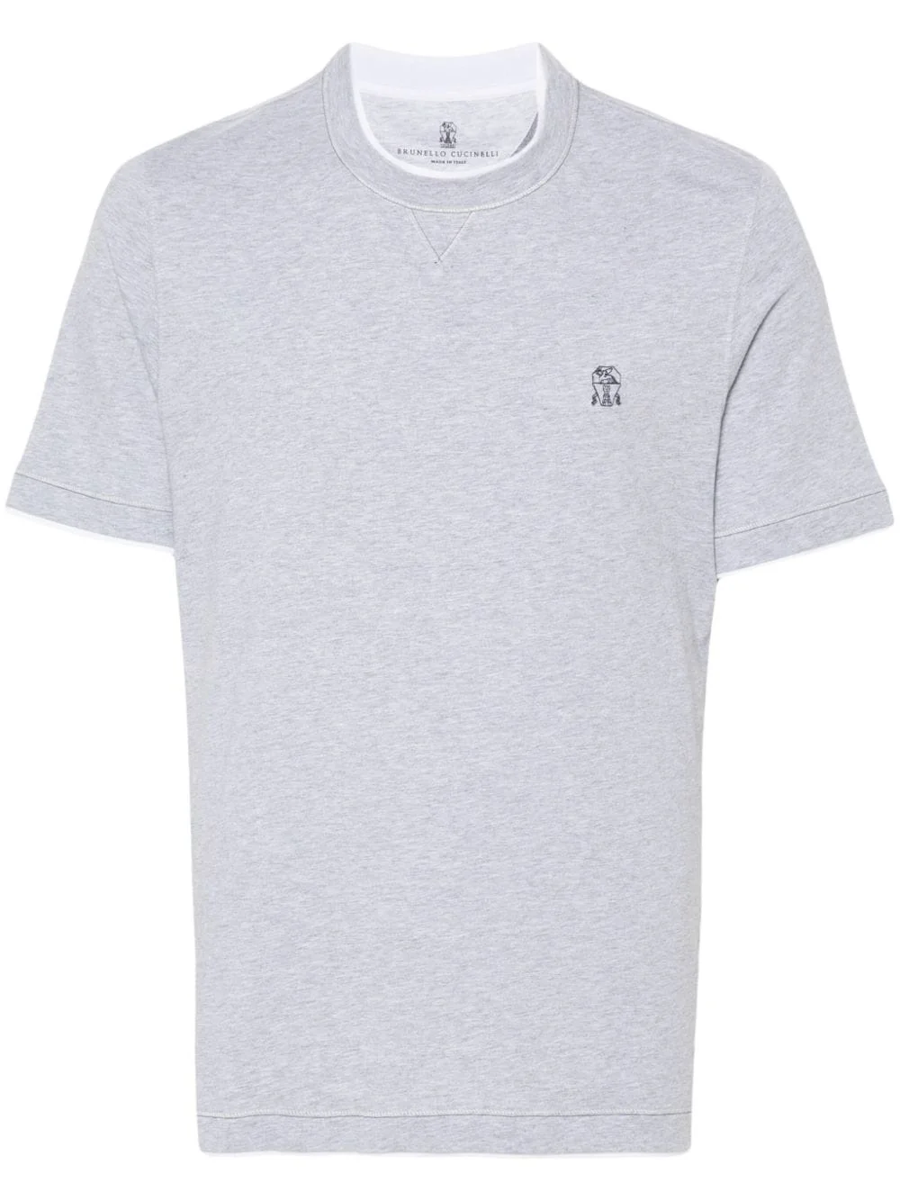 logo-embroidered T-shirt - 1