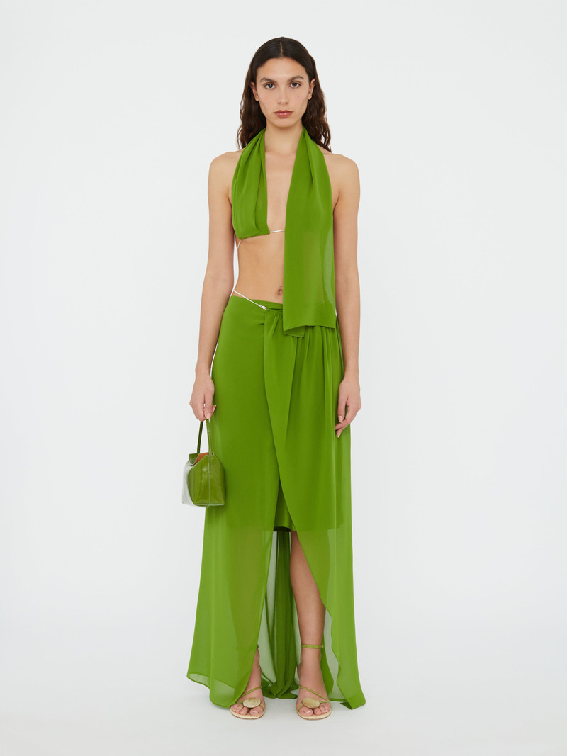 CHRISTOPHER ESBER Silk Scarf Chain Bra Top outlook