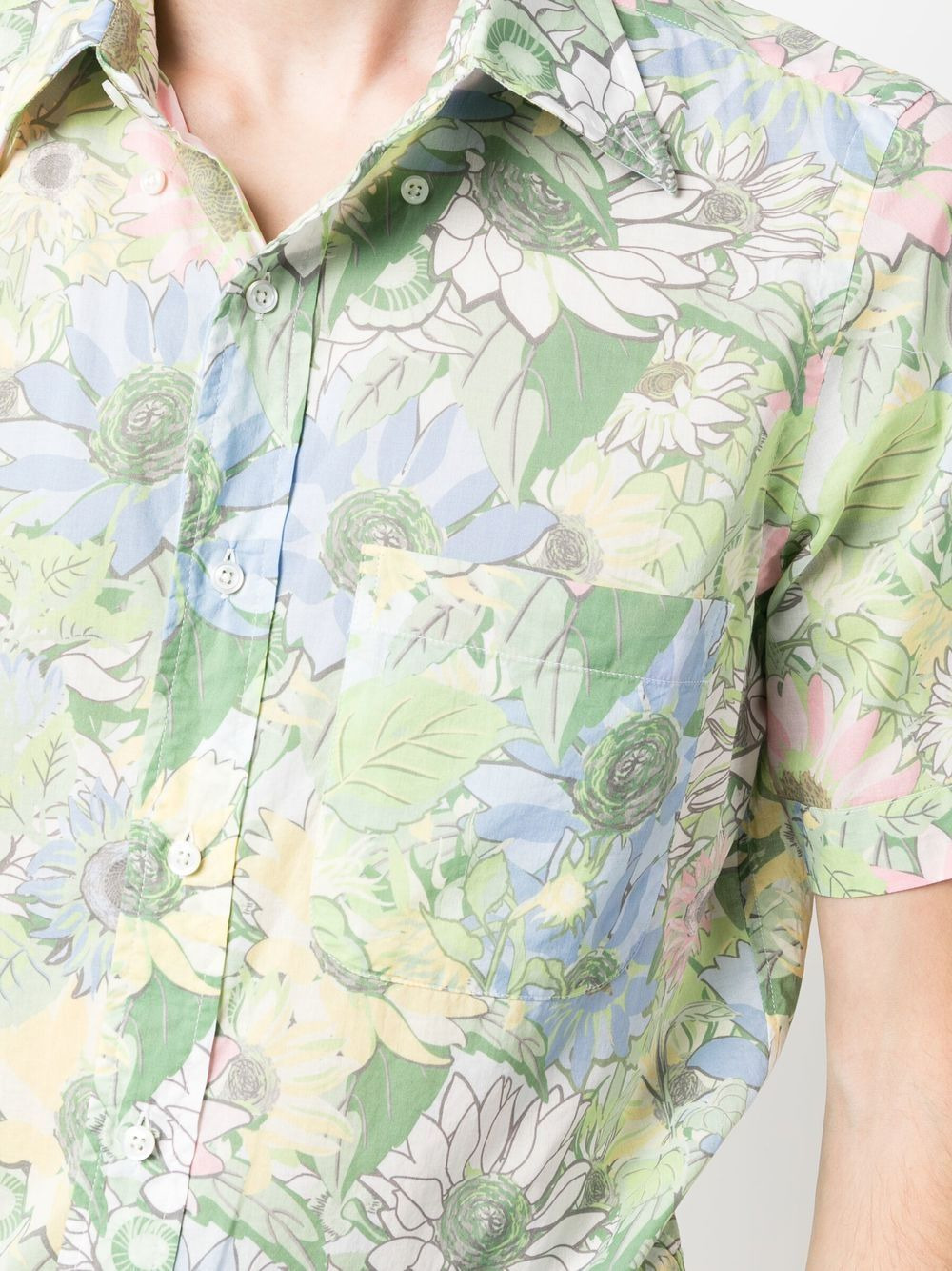 floral-print short-sleeved shirt - 5