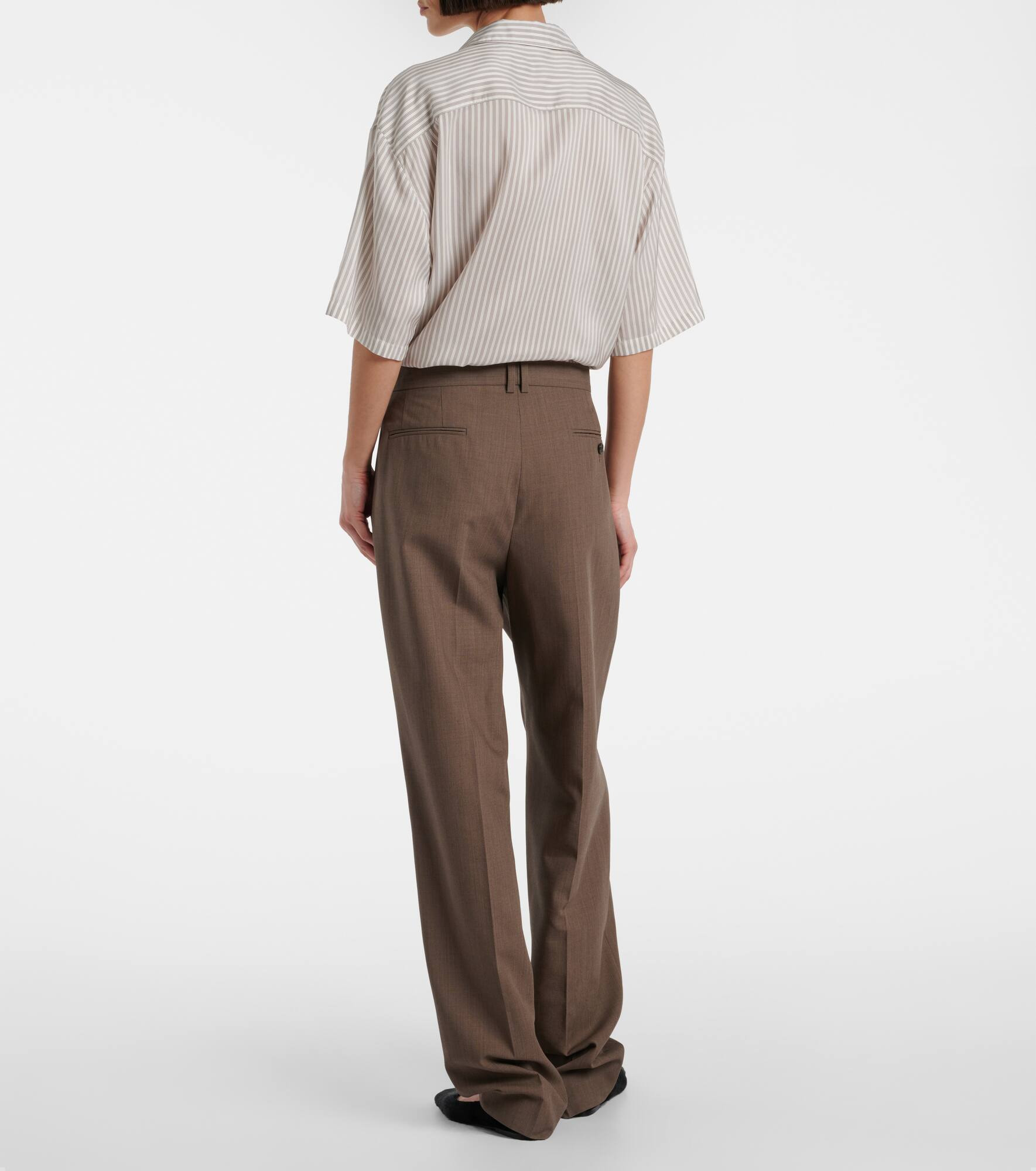 Bryce wool and silk straight pants - 3
