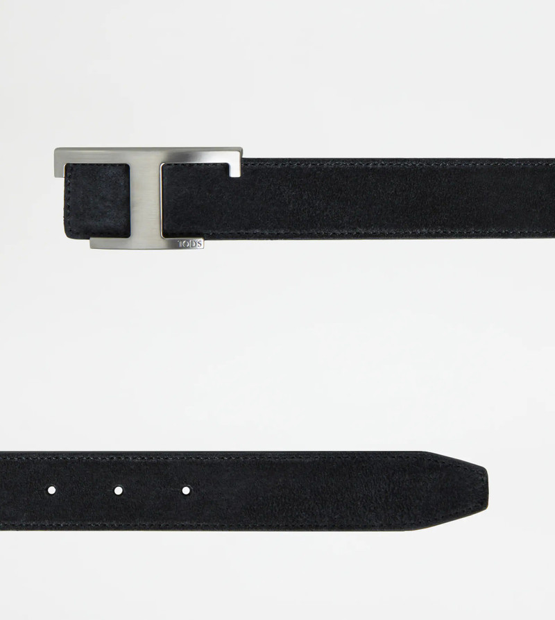 Tod's BELT IN SUEDE - BLACK outlook
