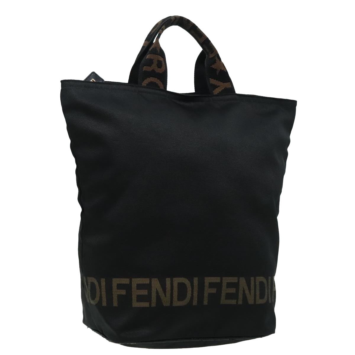 FENDI Hand Bag Nylon Black - 1