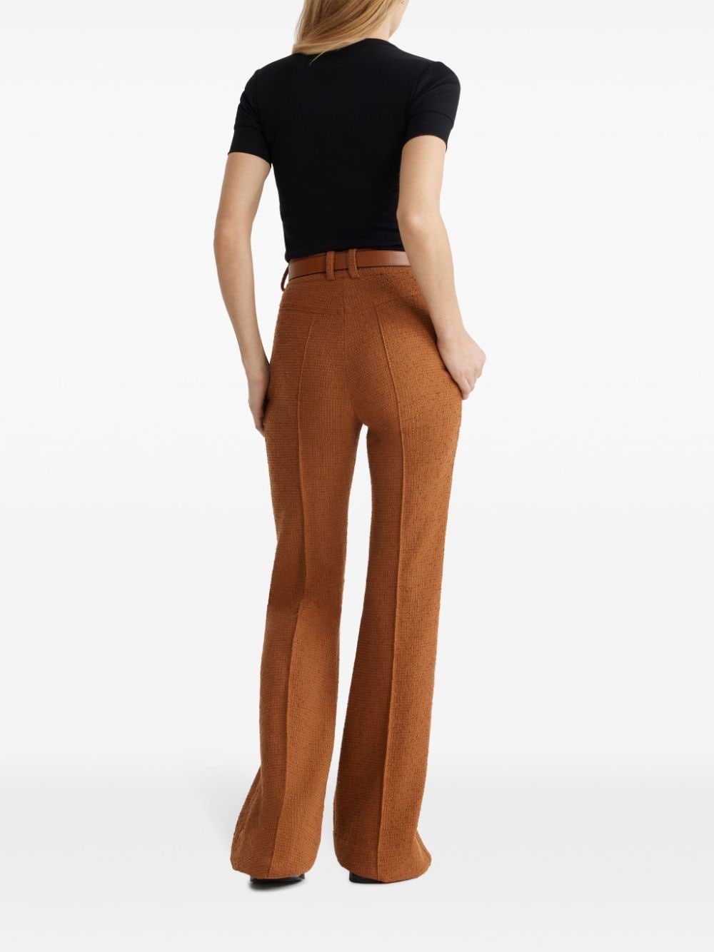 knitted flared trousers - 3