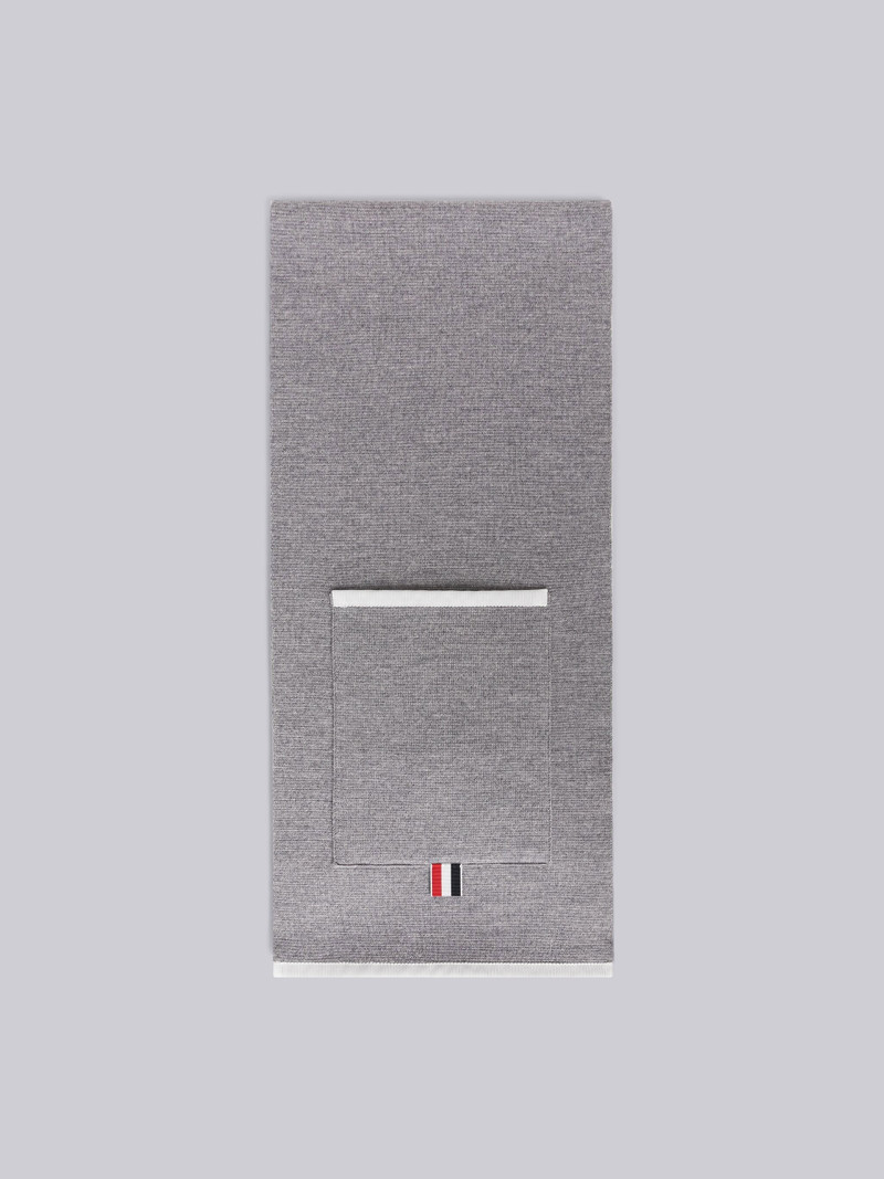 MILANO STITCH MERINO TIPPING 4-BAR POCKET SCARF 1