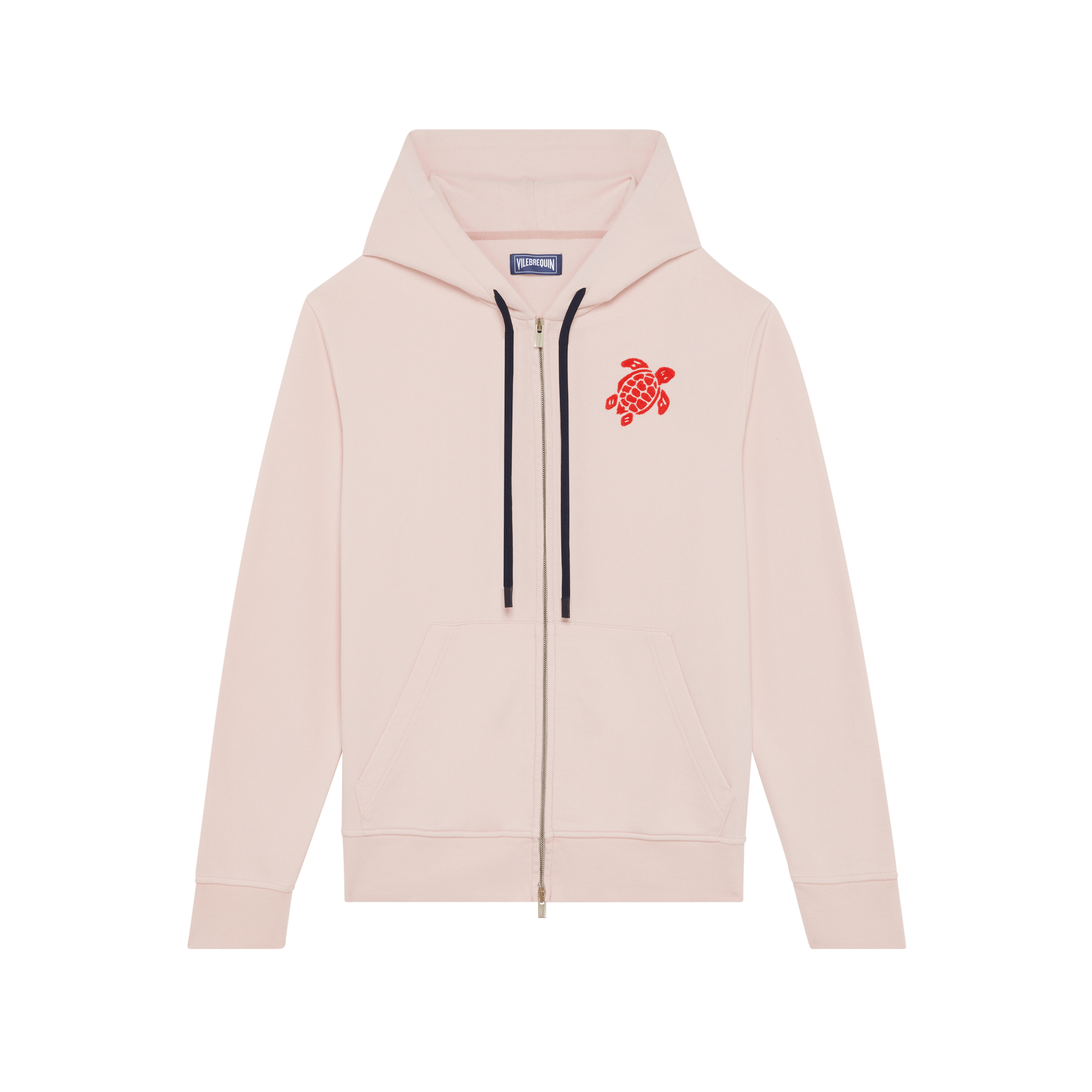 Men Cotton Full Zip Cardigan Turtle - 1