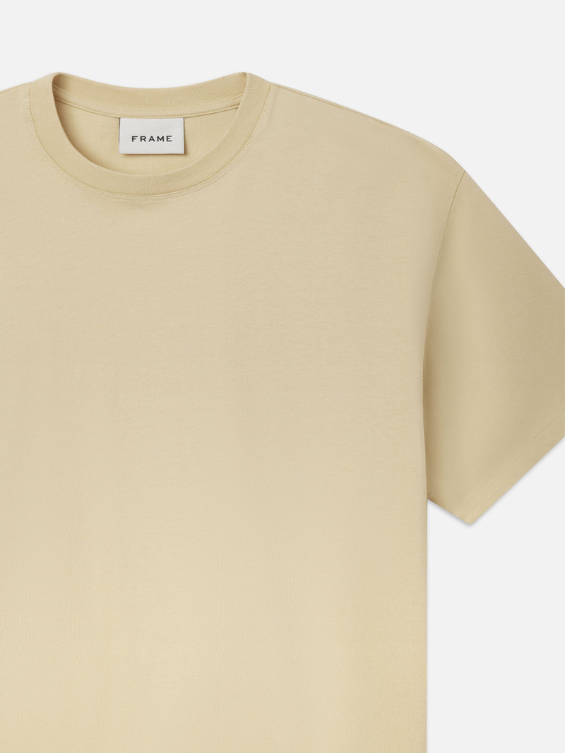 FRAME FRAME Logo Tee in Dusty Yellow outlook