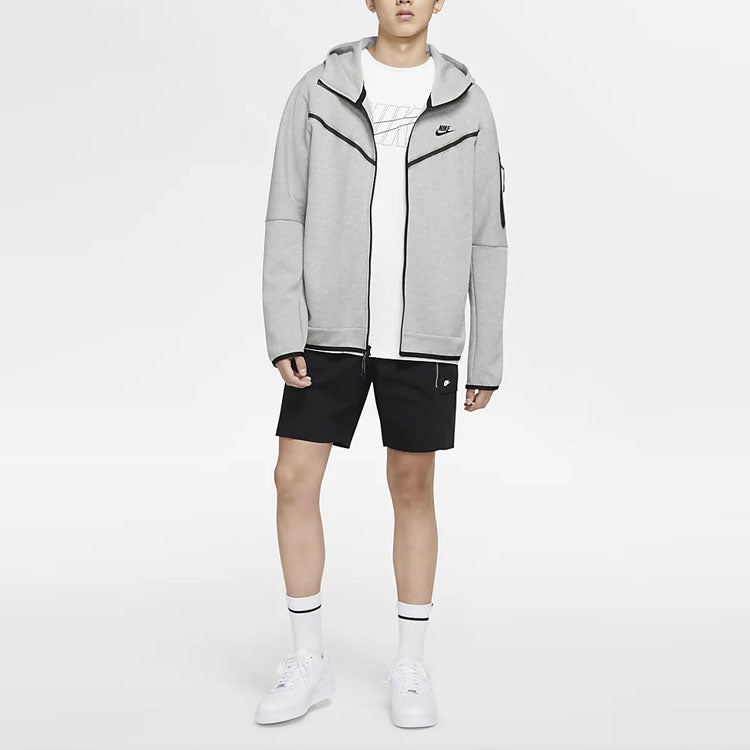 Nike Sportswear Tech Fleece Full-Zip Hoodie 'Heather Grey Black' CU4489-063 - 2