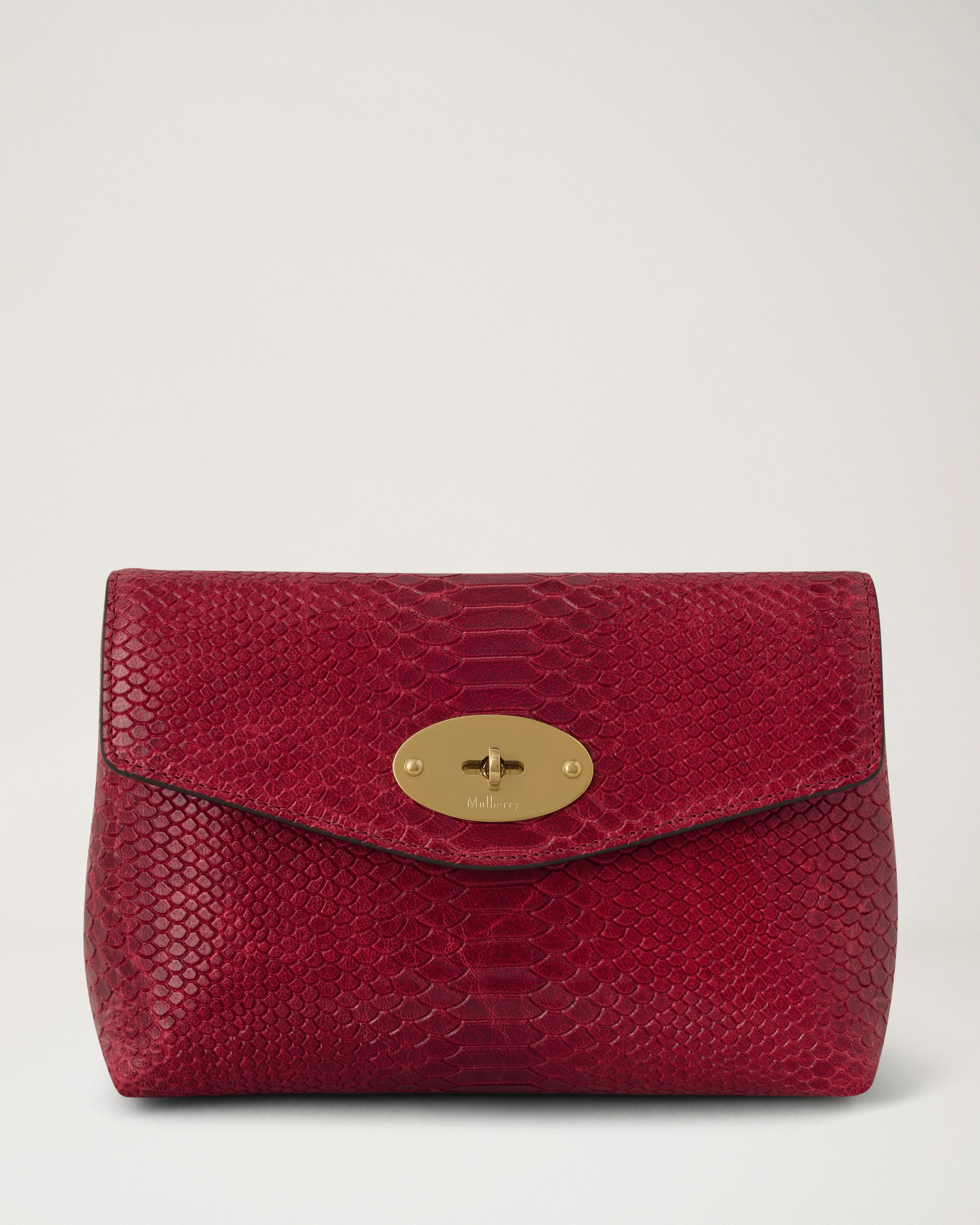 Darley Cosmetic Pouch Apple Red Waxed Snake Print - 1