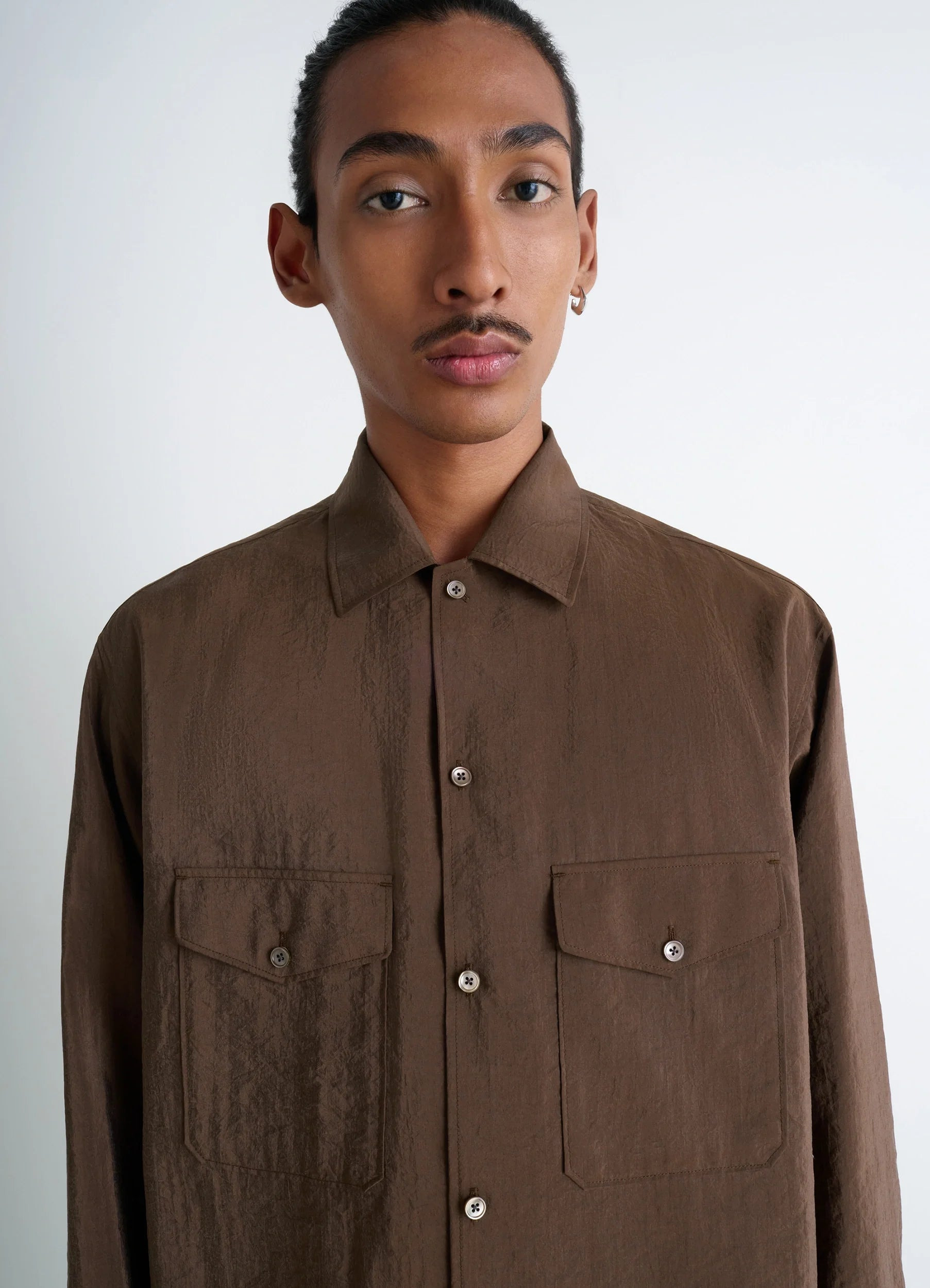 CONVERTIBLE COLLAR SHIRT - 4