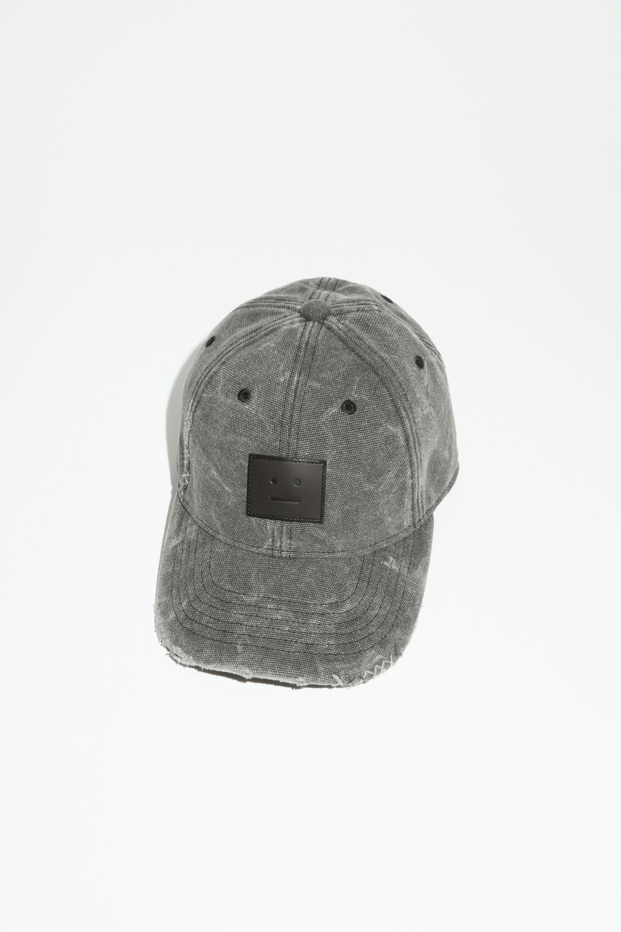 Leather Face patch cap - Carbon grey - 1