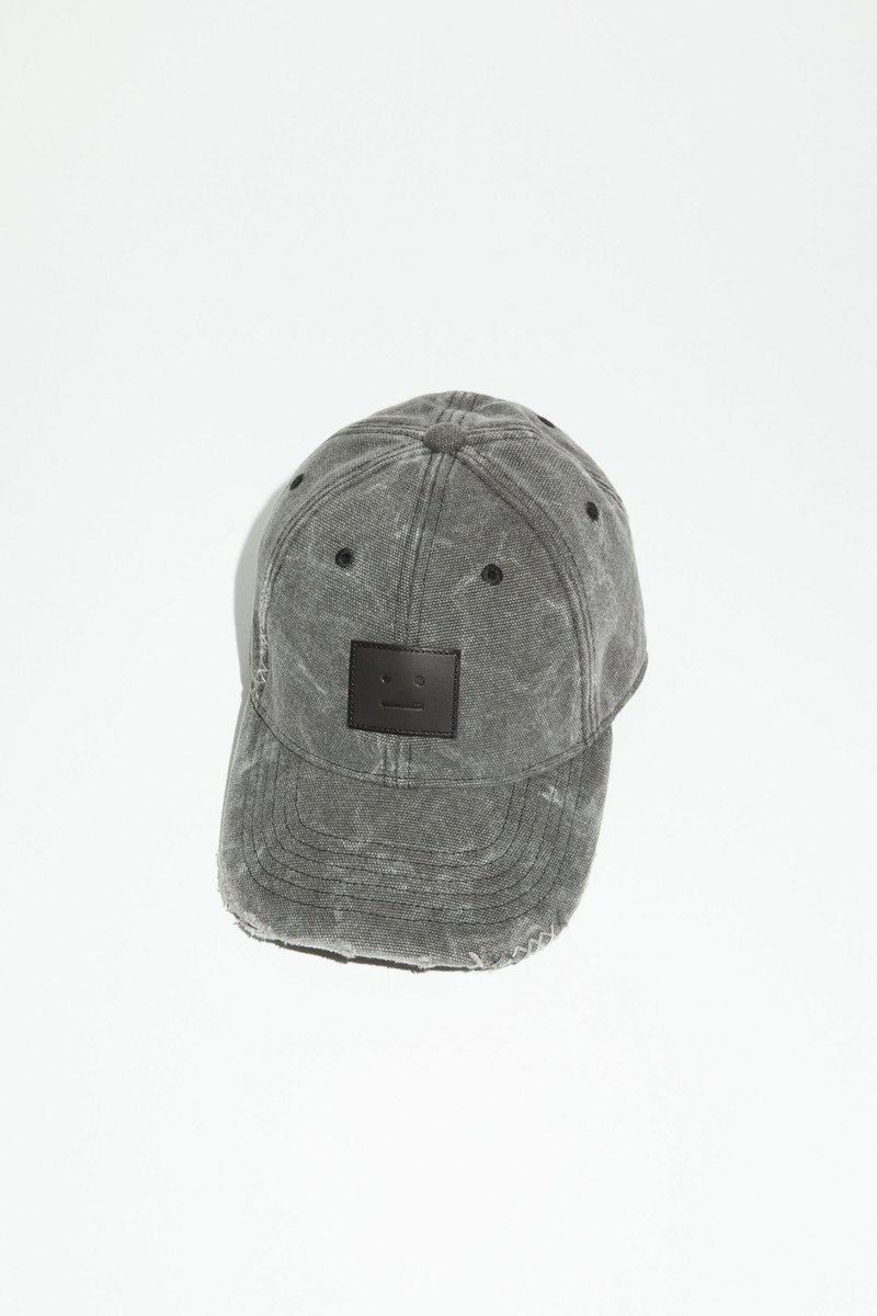 Leather Face patch cap - Carbon grey 1