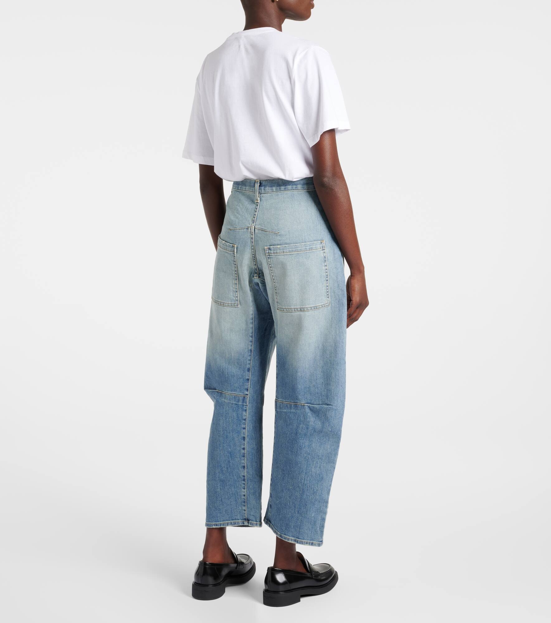 Shon high-rise barrel-leg jeans - 3
