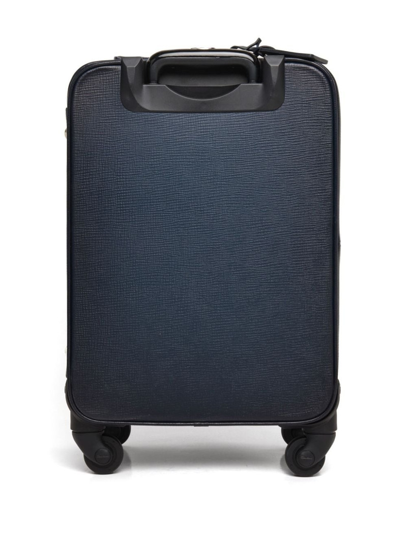Santoni logo-print cabin suitcase outlook