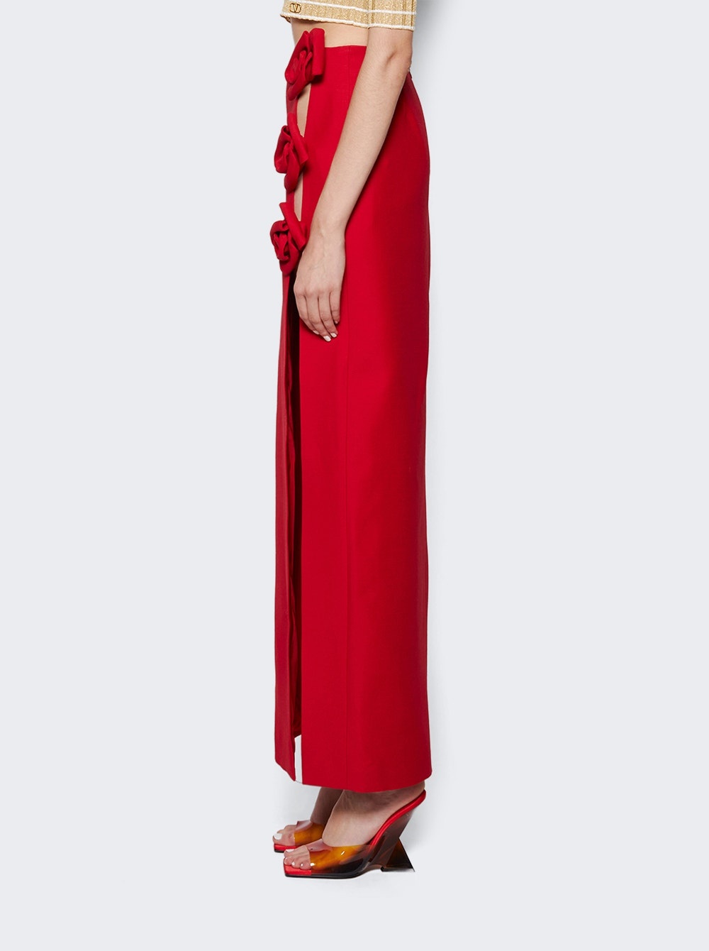 Long Rose Skirt Red - 4