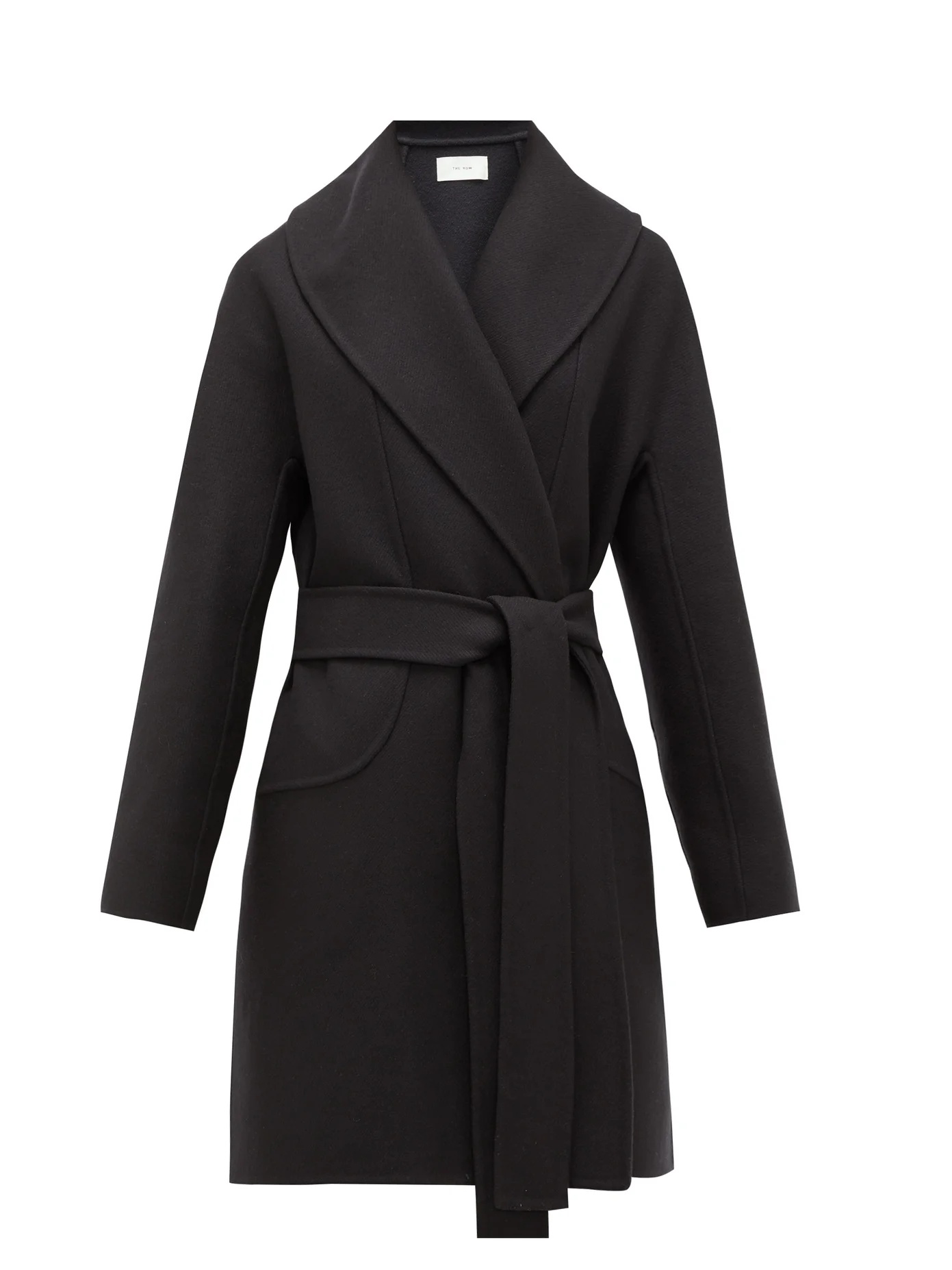 Maddy belted wool-blend felt coat - 1