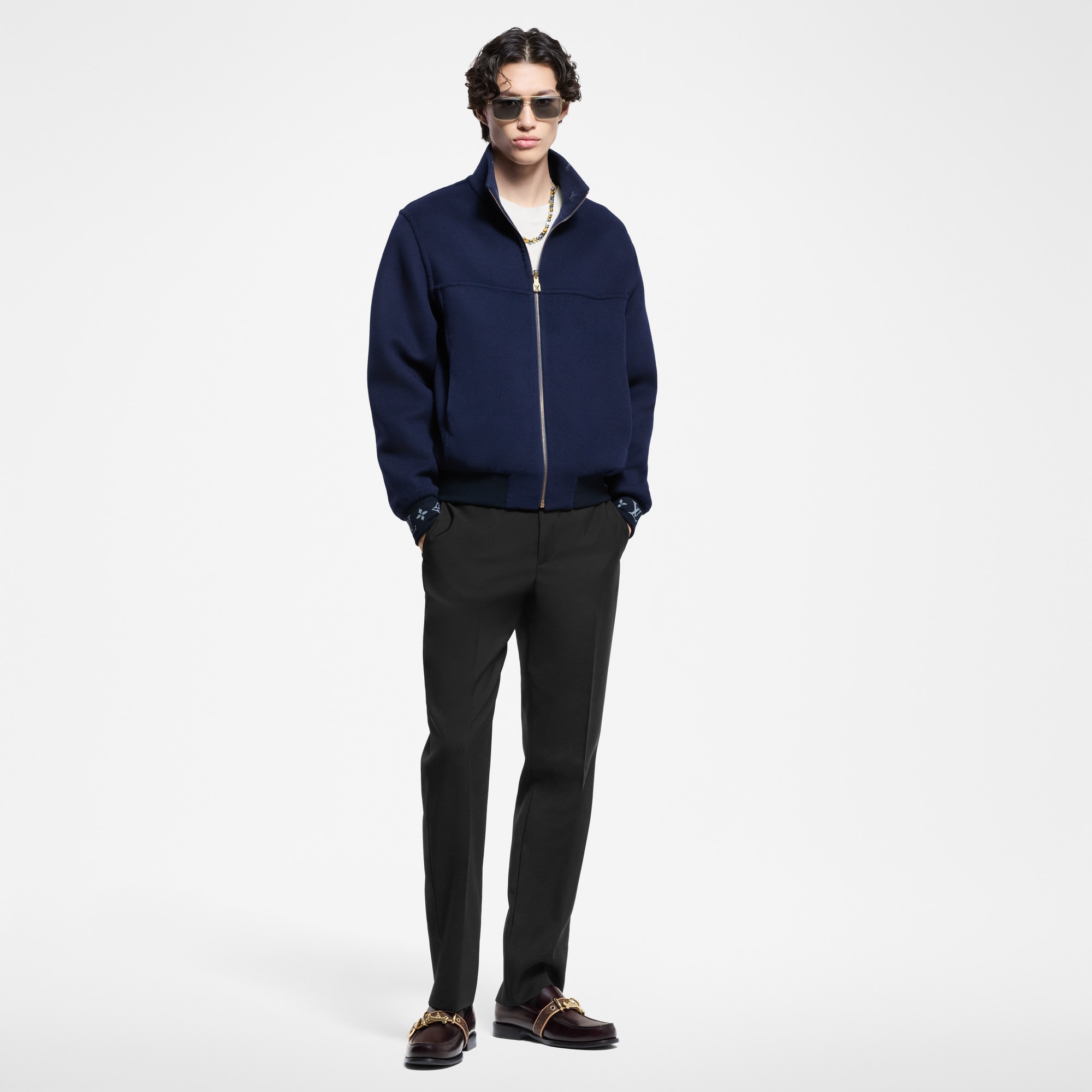 LV Blason Double Face Wool-Silk Blend Reversible Blouson - 3