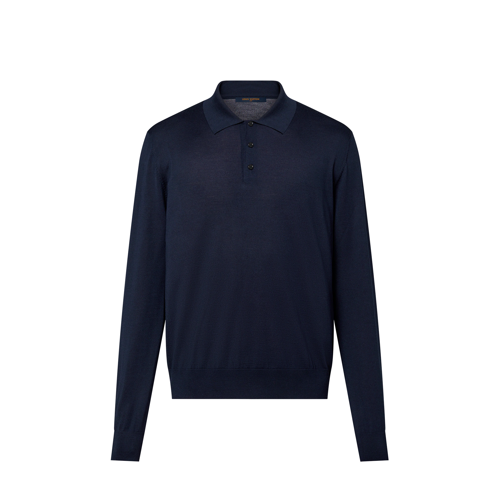 Silk And Cashmere Blend Long-Sleeved Polo Shirt - 1