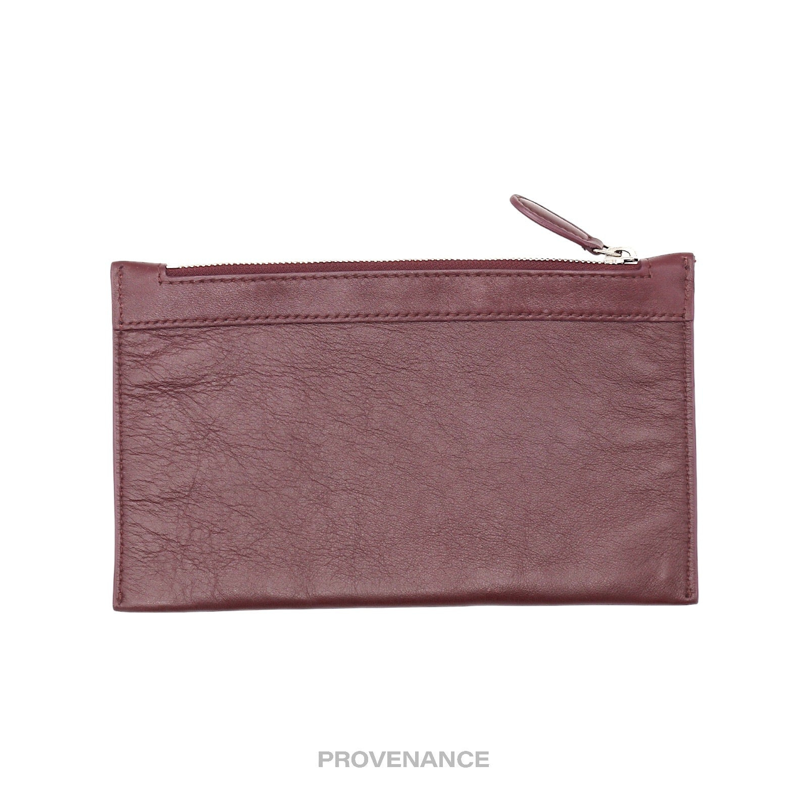 Balenciaga Zip Pouch Wallet - Bordeaux Leather - 2