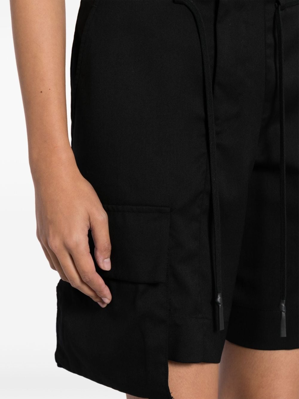 drawstring-waistband knee-length shorts - 9
