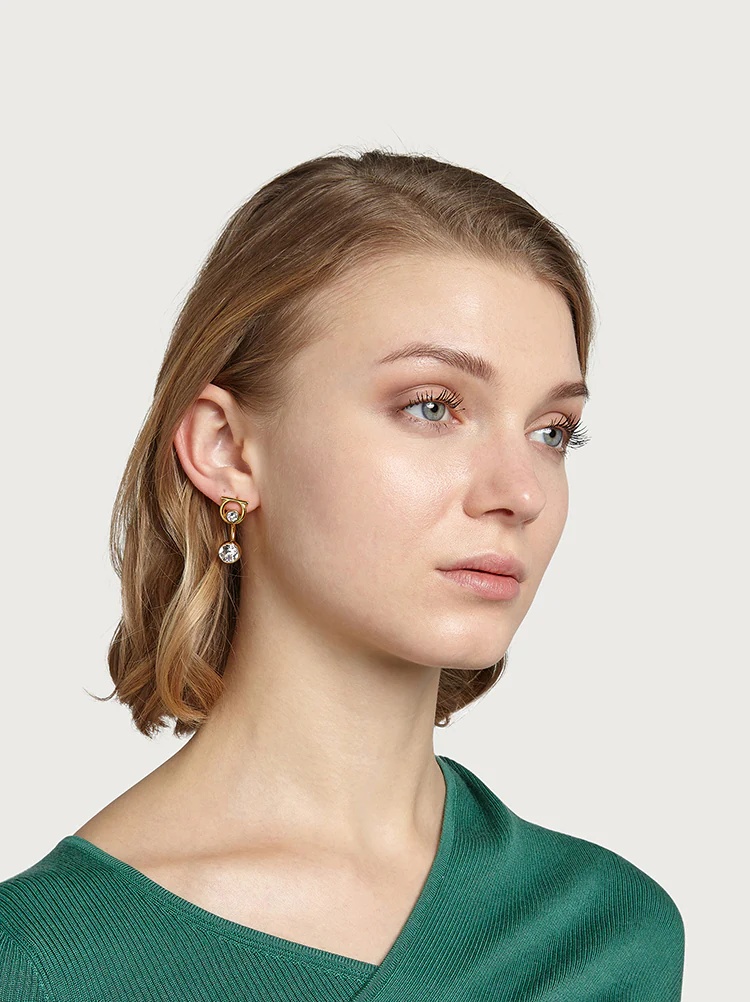 GANCINI CRYSTALS EARRINGS - 3
