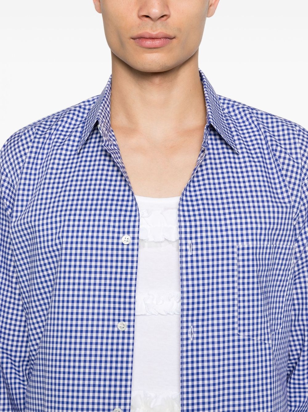 check-pattern shirt - 5