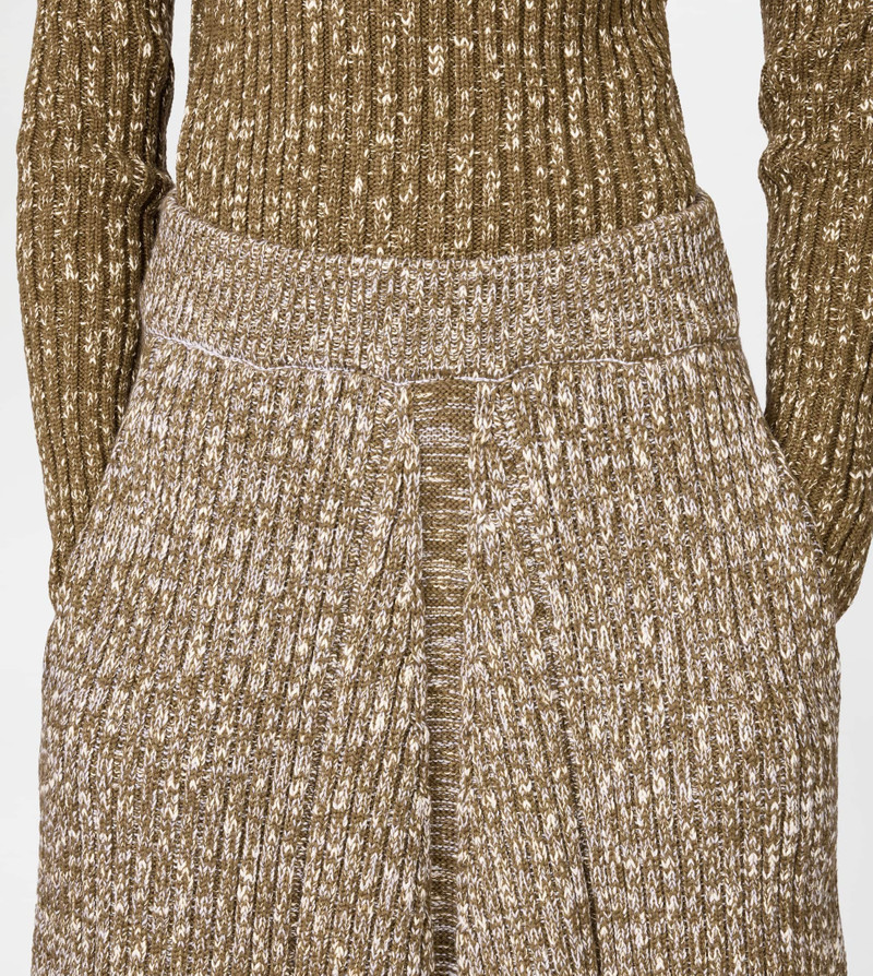 SKIRT IN MOULINÉ KNIT - GREEN 5