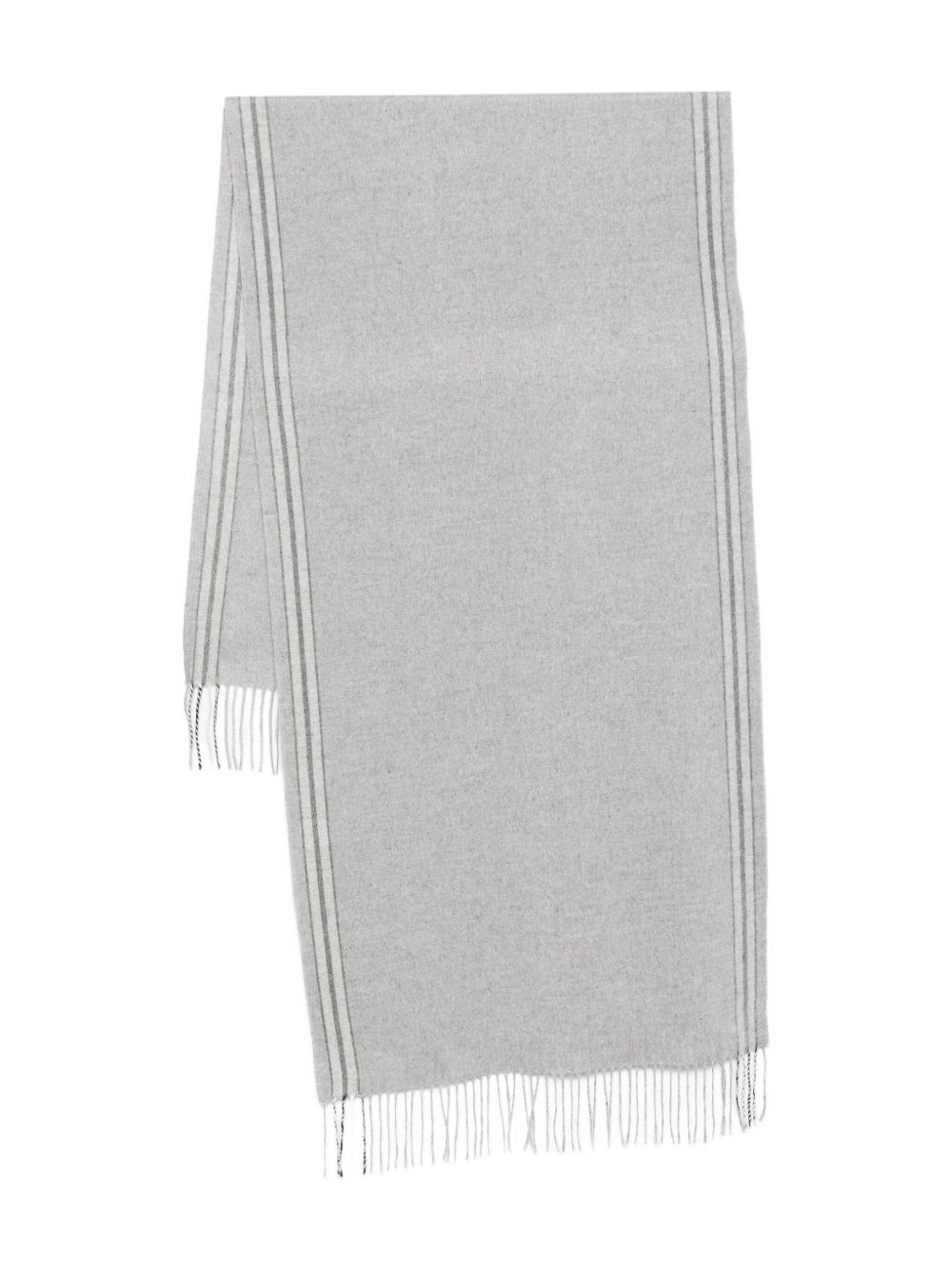striped fringed scarf - 1