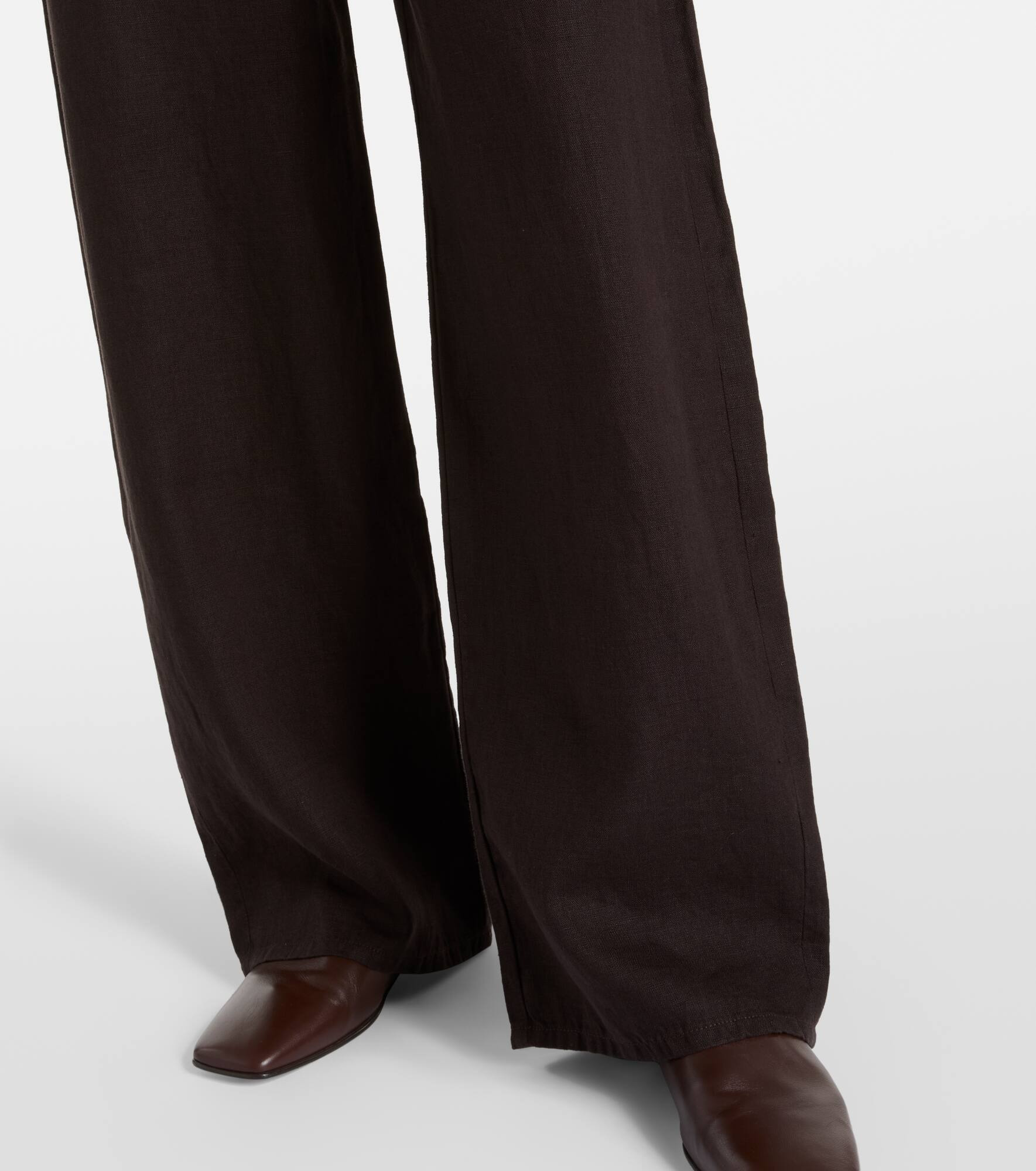 Brynn linen wide-leg pants - 5