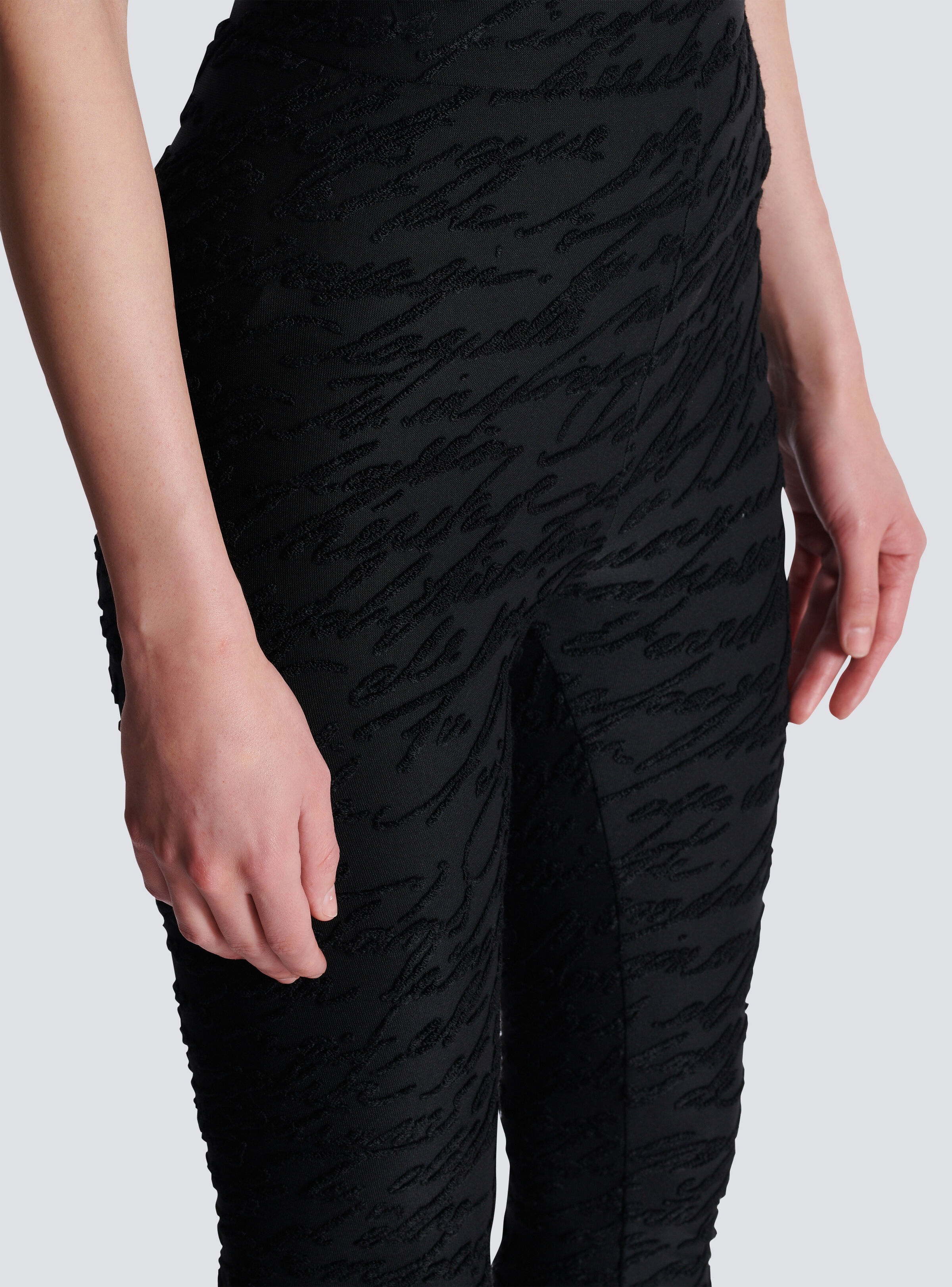 Jacquard knit leggings with "Love Letter" motif - 6