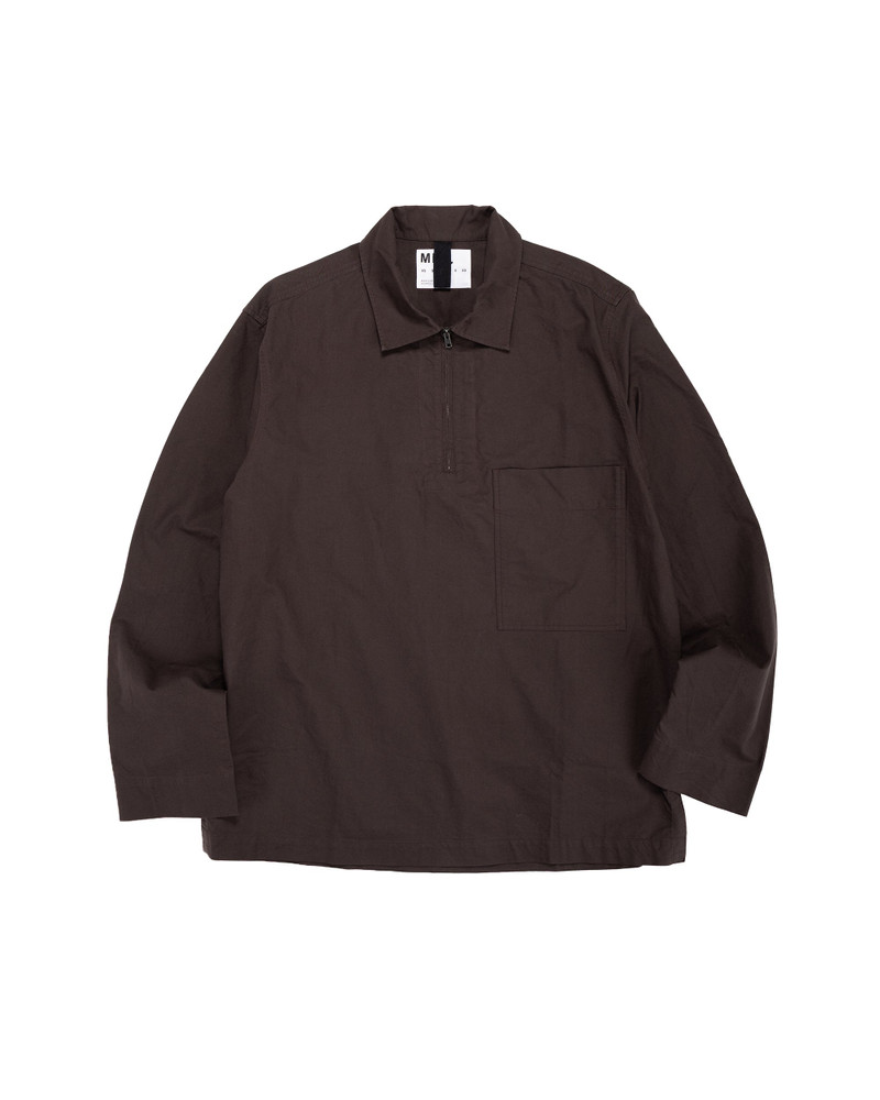 MHL Long Sleeve Half Zip Shirt Cotton Canvas Shirting Earth 1