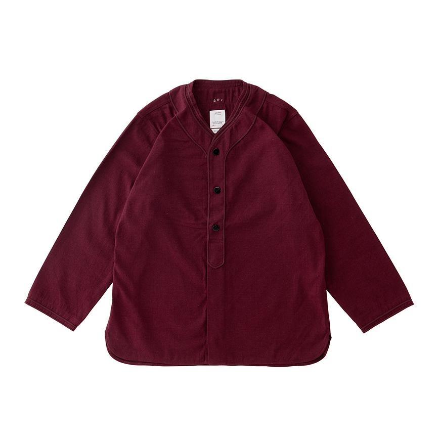 DUGOUT SHIRT L/S BURGUNDY - 1