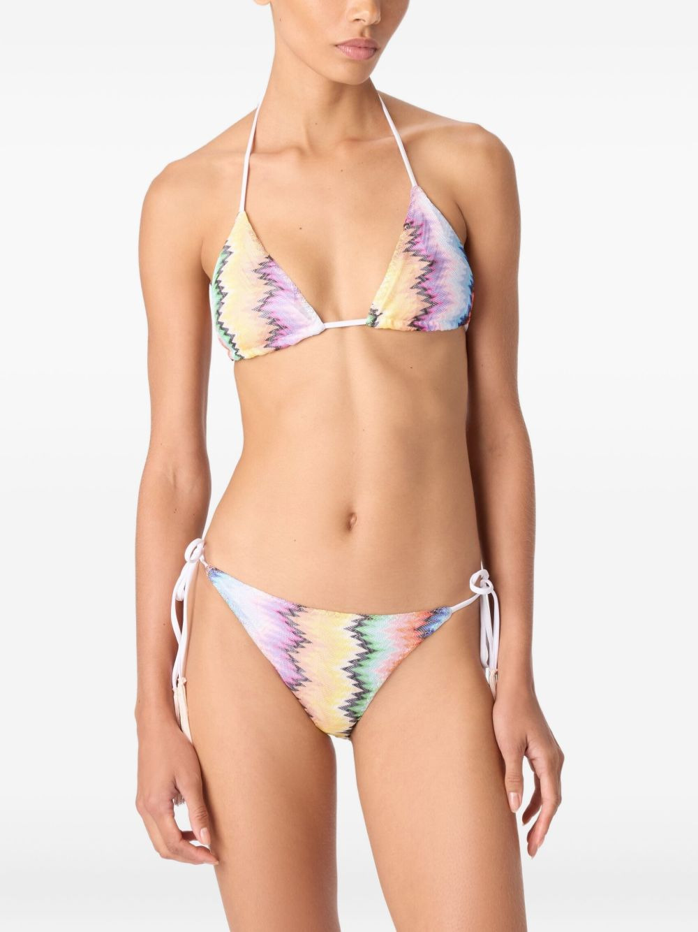 zigzag-pattern tassel bikini - 2