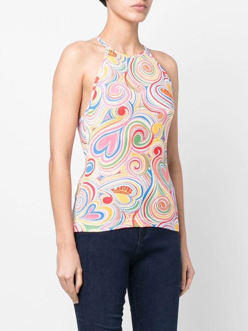 swirled heart-print vest top 3
