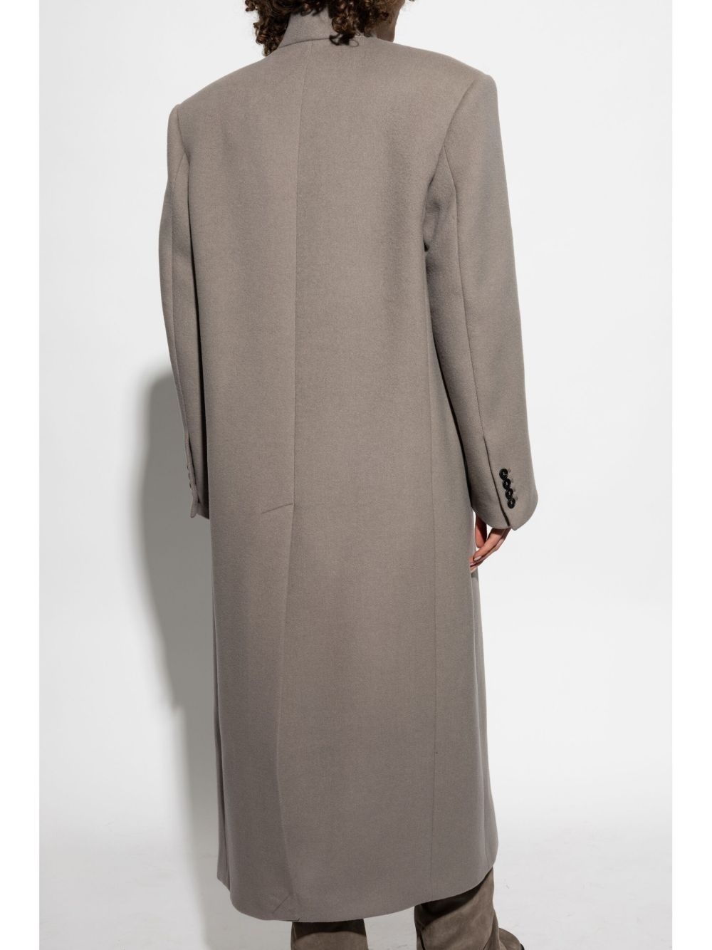 wool single-breasted coat - 4