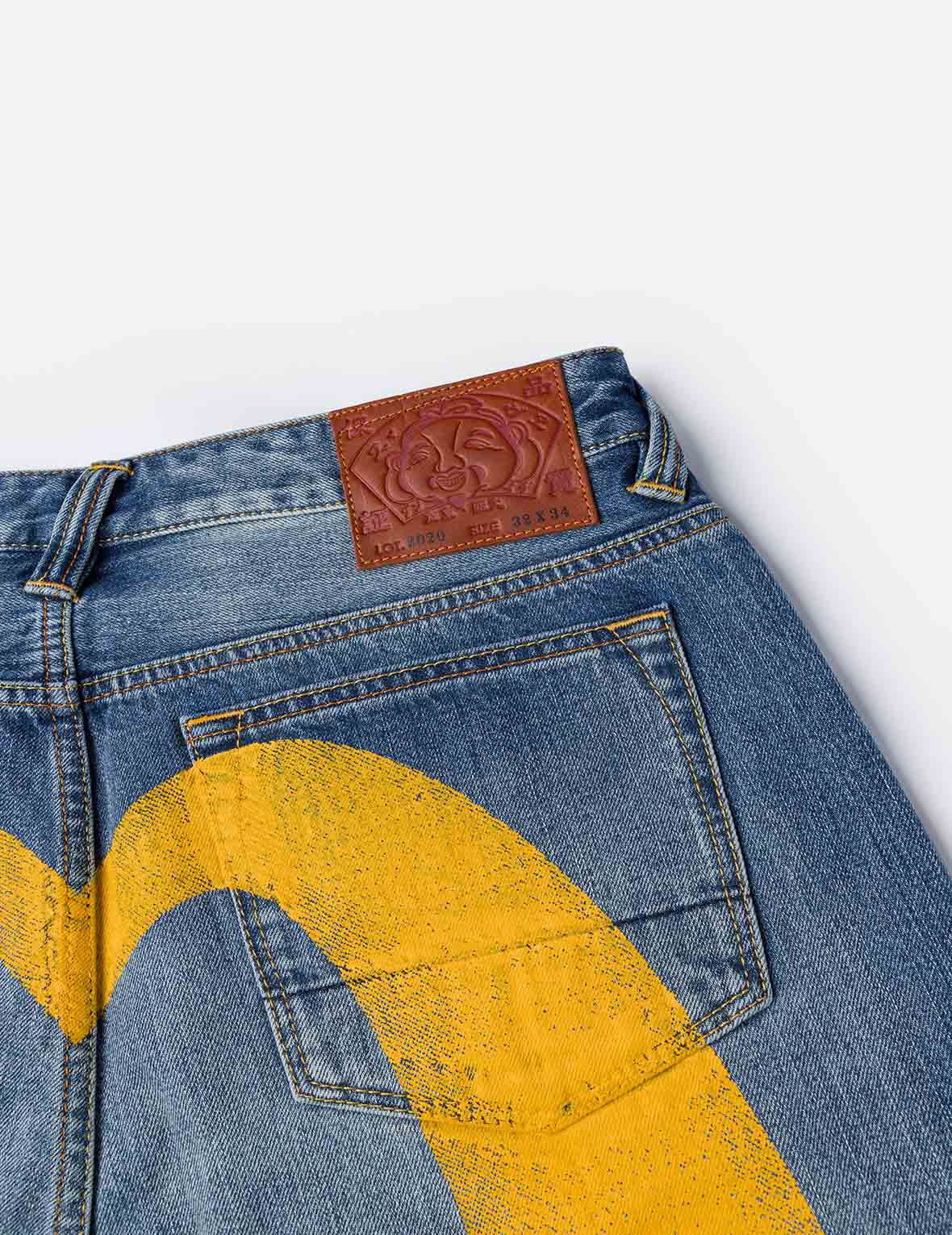 Yellow Daicock Print Regular Fit Jeans #2000 - 5