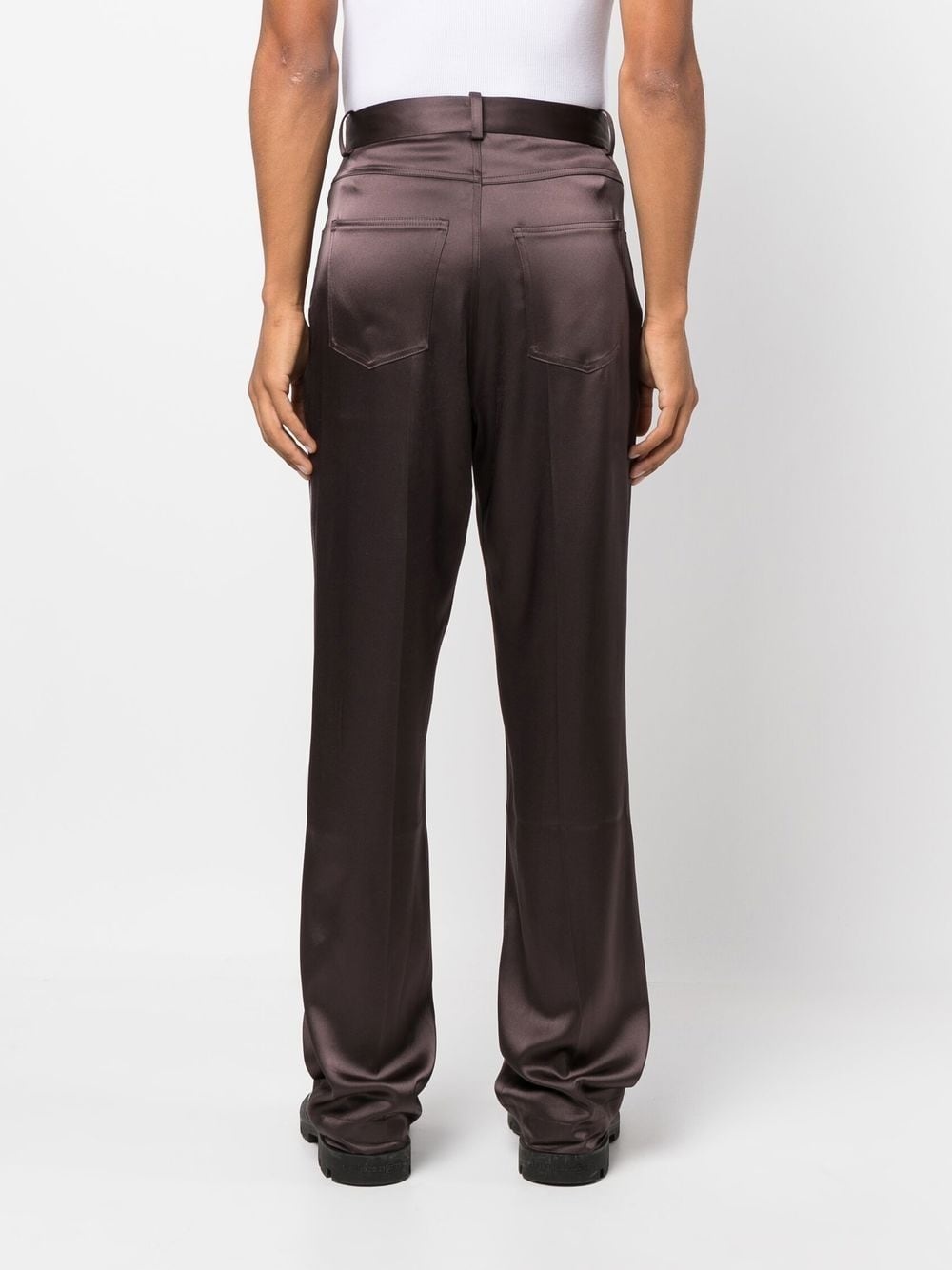 mid-rise straight-leg trousers - 4