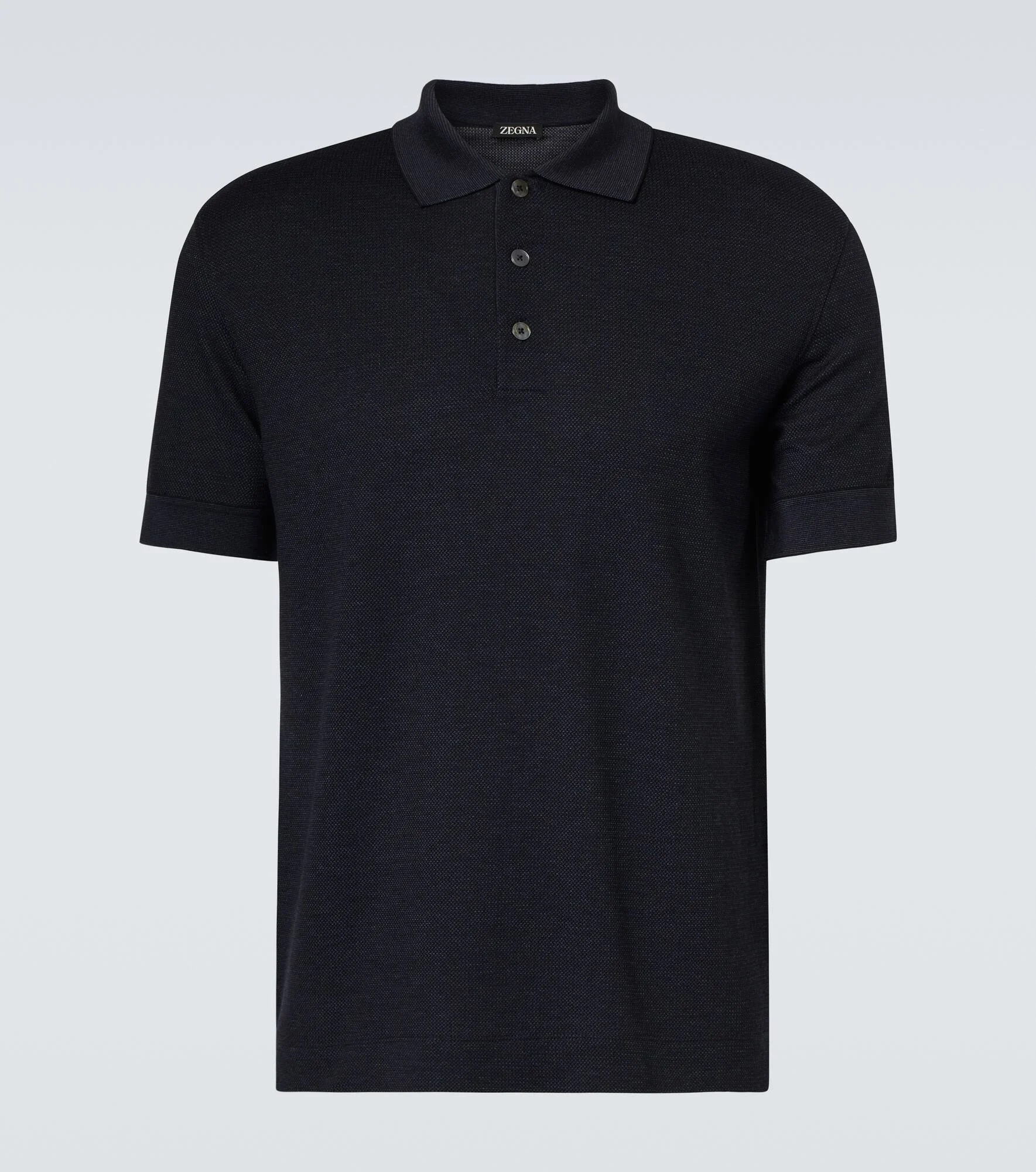 Cotton-blend polo shirt - 1
