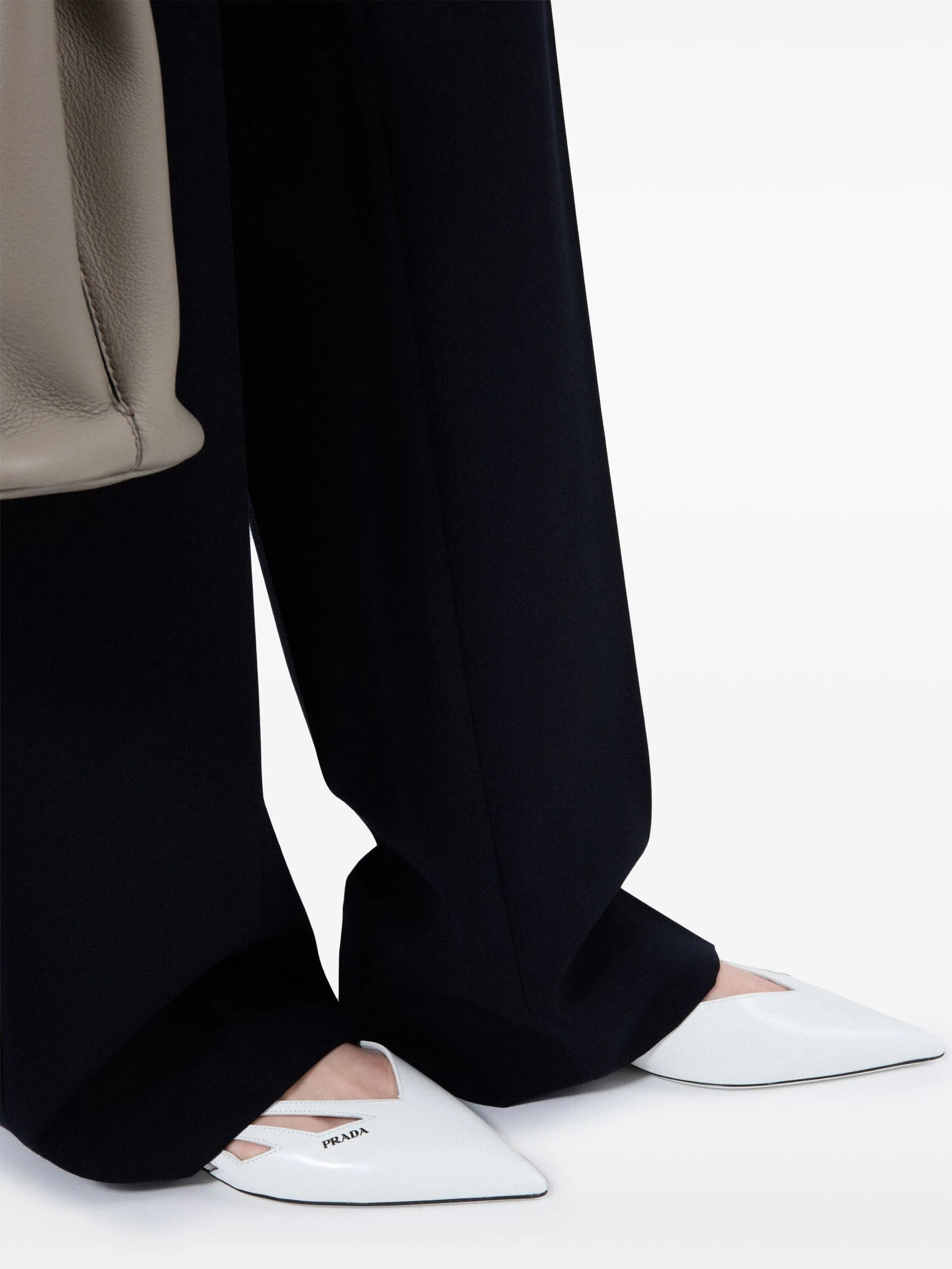 leather cut-out ballerina shoes - 5