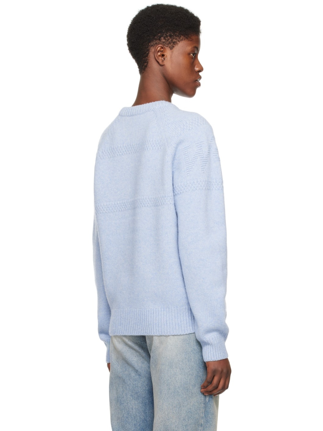 Blue Jacquard Sweater - 3