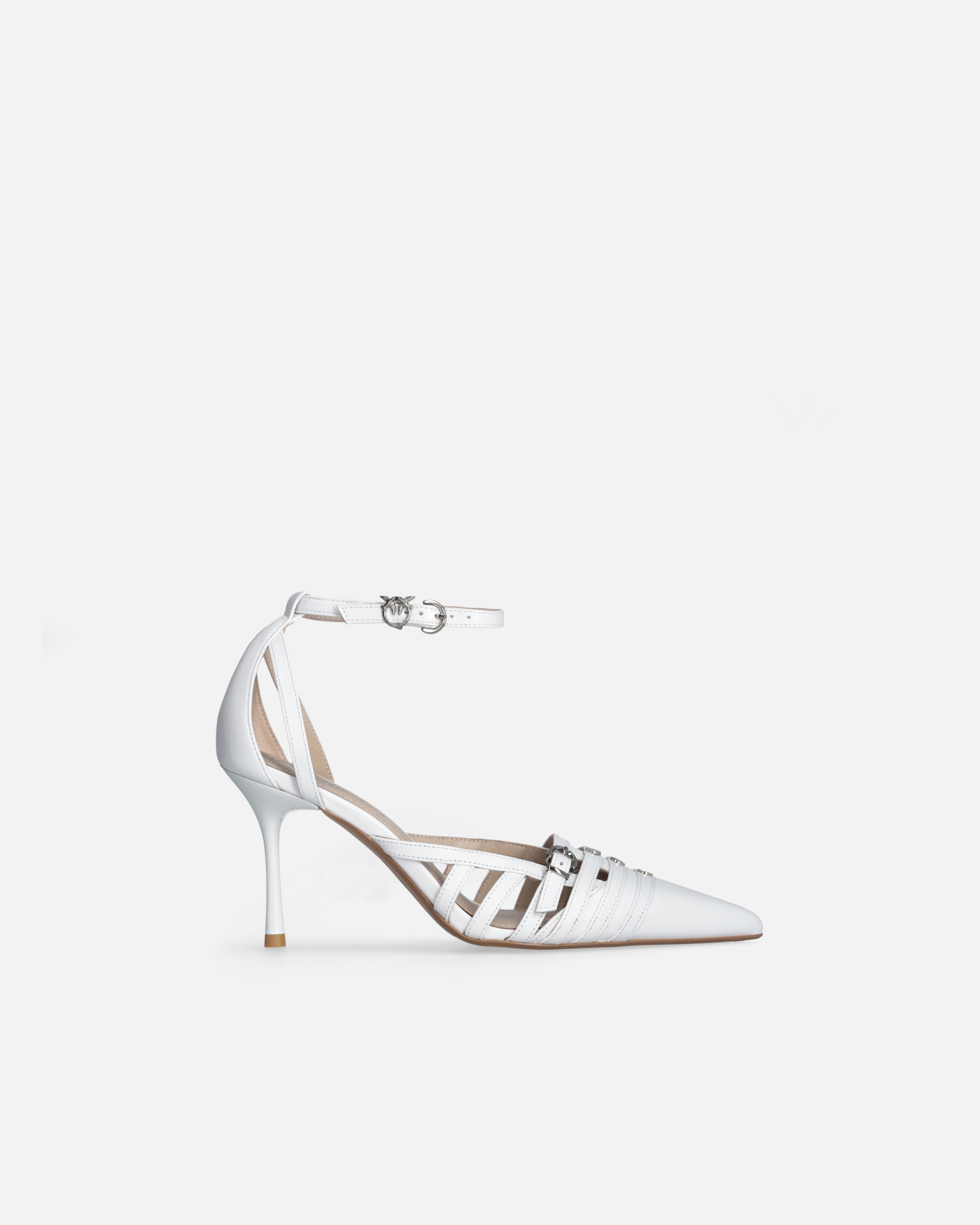 POINTED-TOE PUMPS WITH HEEL AND STRAP - 1