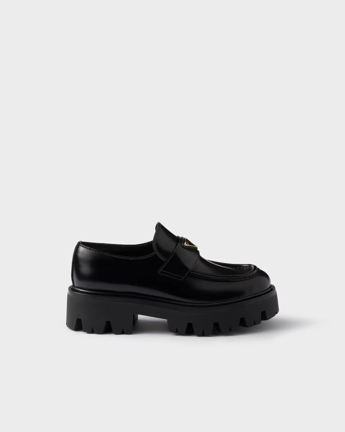 Prada Brushed Leather Loafers - 1