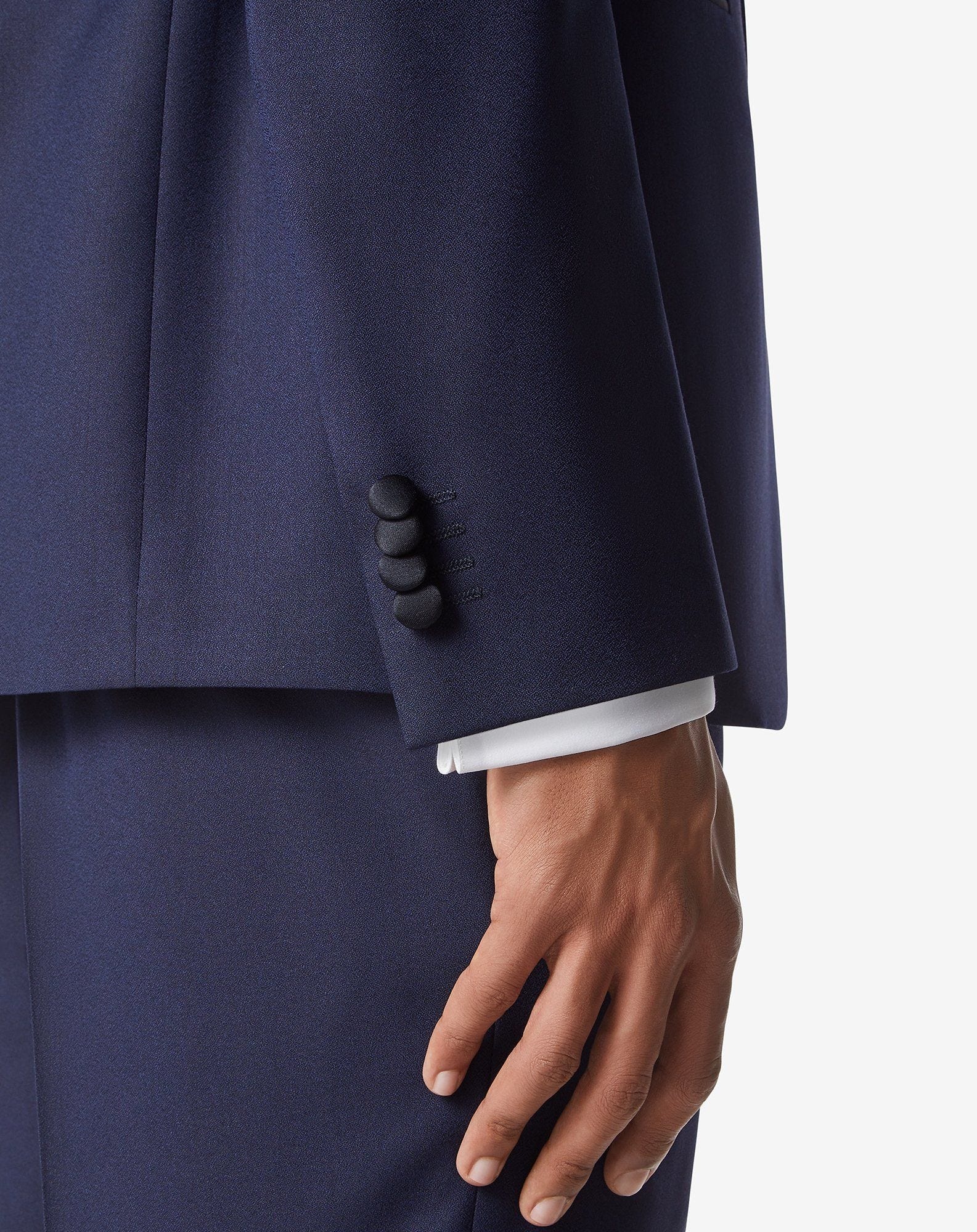 Blue S120's wool sablé tuxedo - 6
