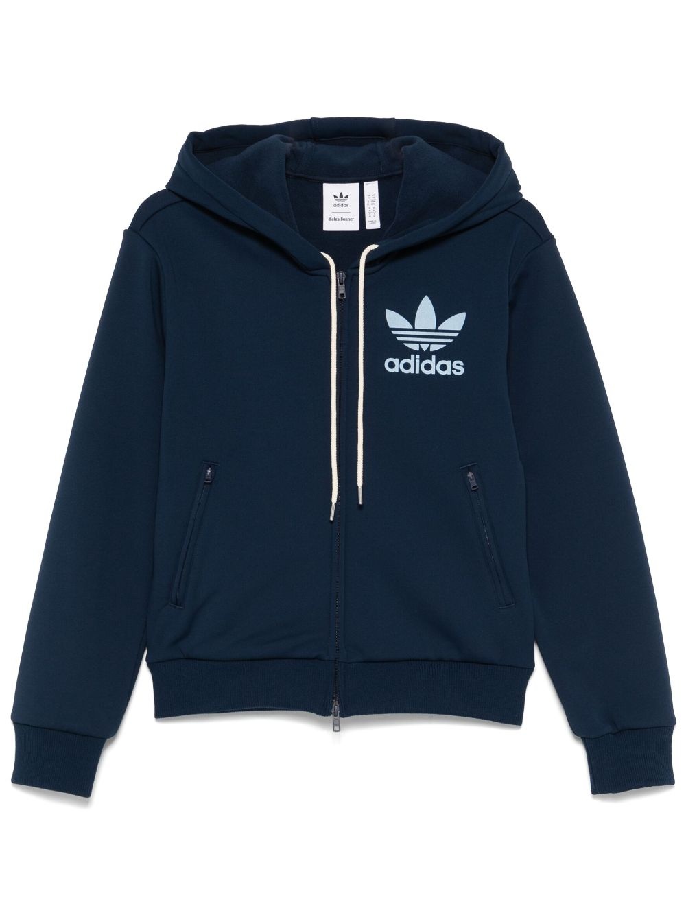 x Wales Bonner logo-flocked hoodie - 1