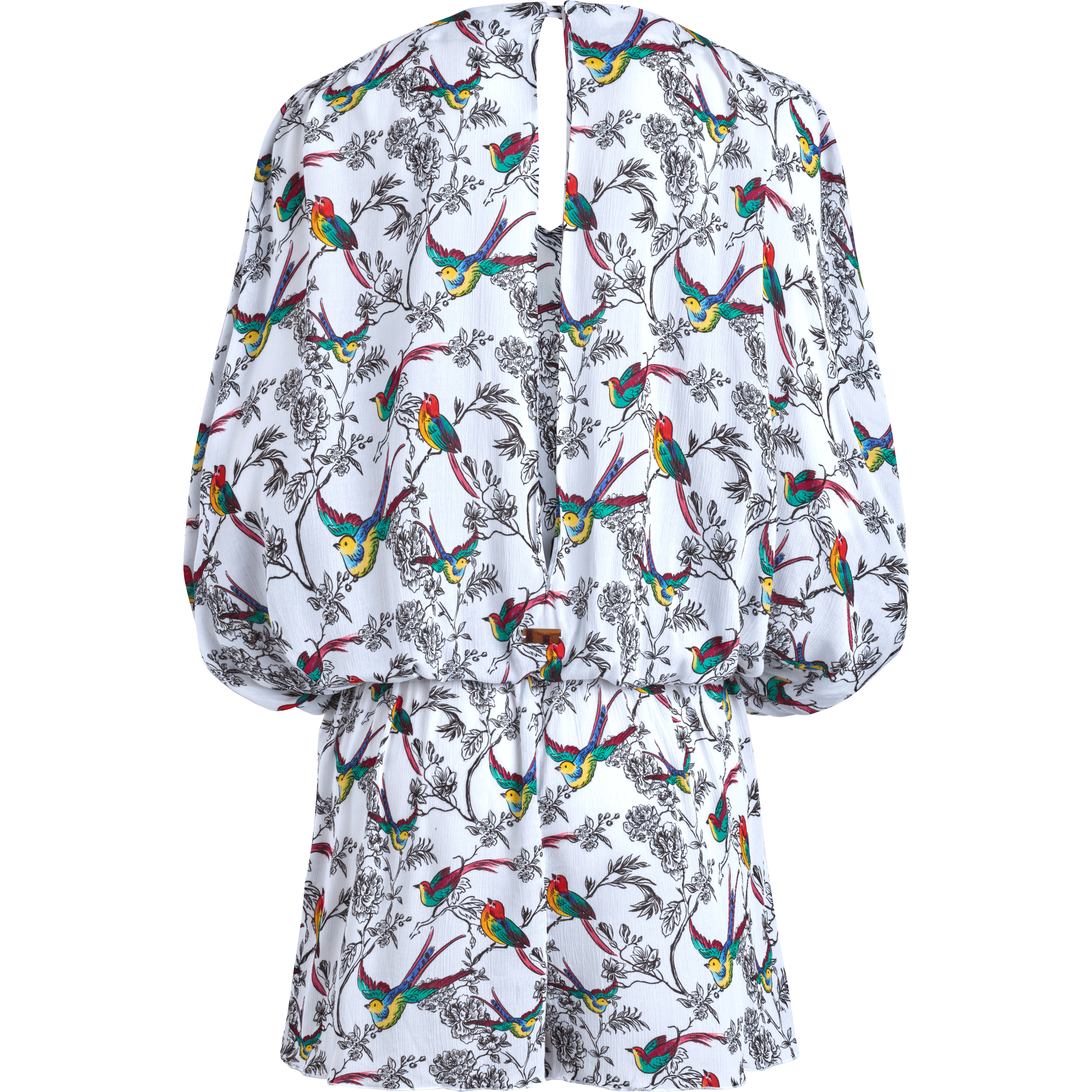 Women Viscose Playsuit Rainbow Birds - 2