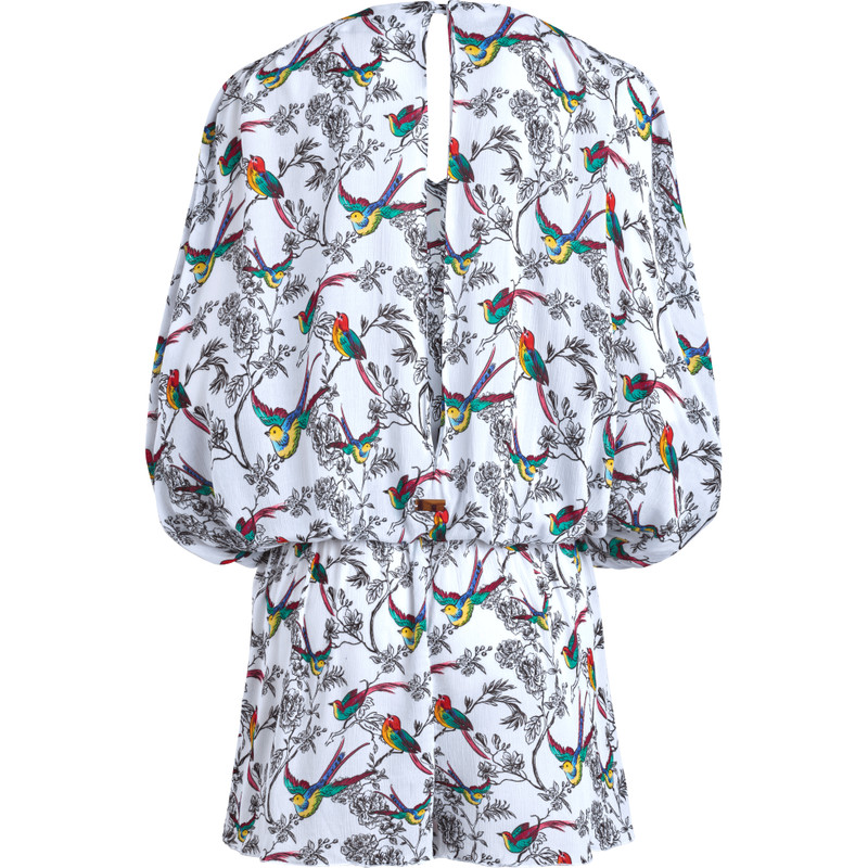 Women Viscose Playsuit Rainbow Birds 2