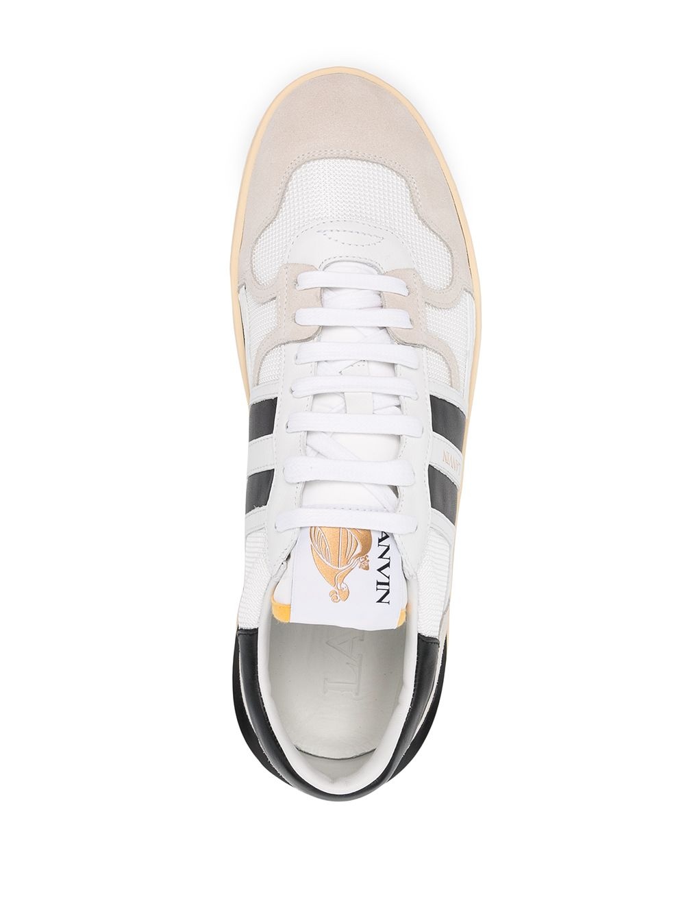 panelled low-top sneakers - 4