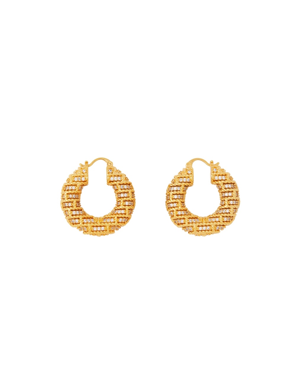 TWISTED ROPE PAVE HOOPS - 1