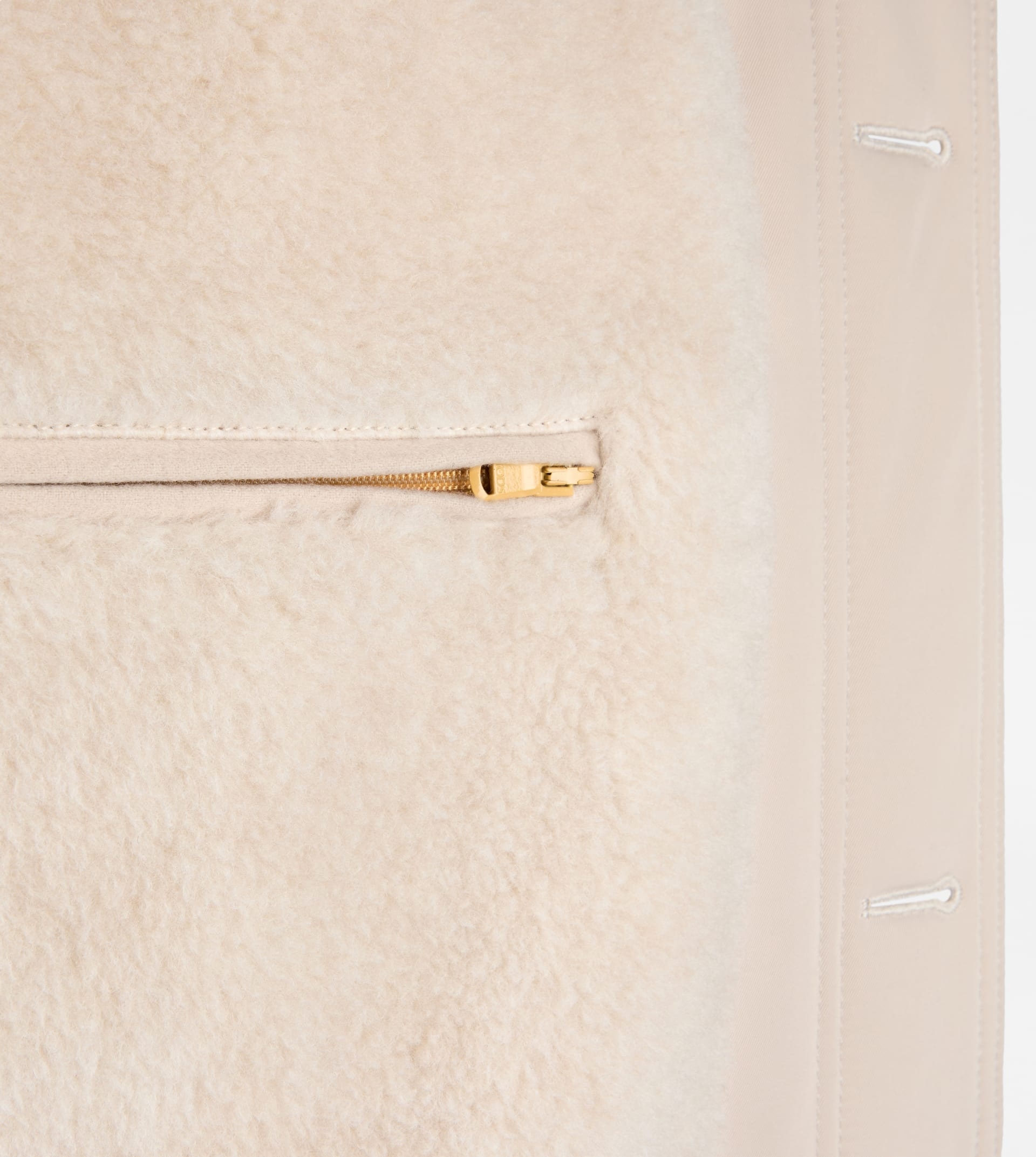 CABAN IN T15 WOOL DRAP - BEIGE - 4