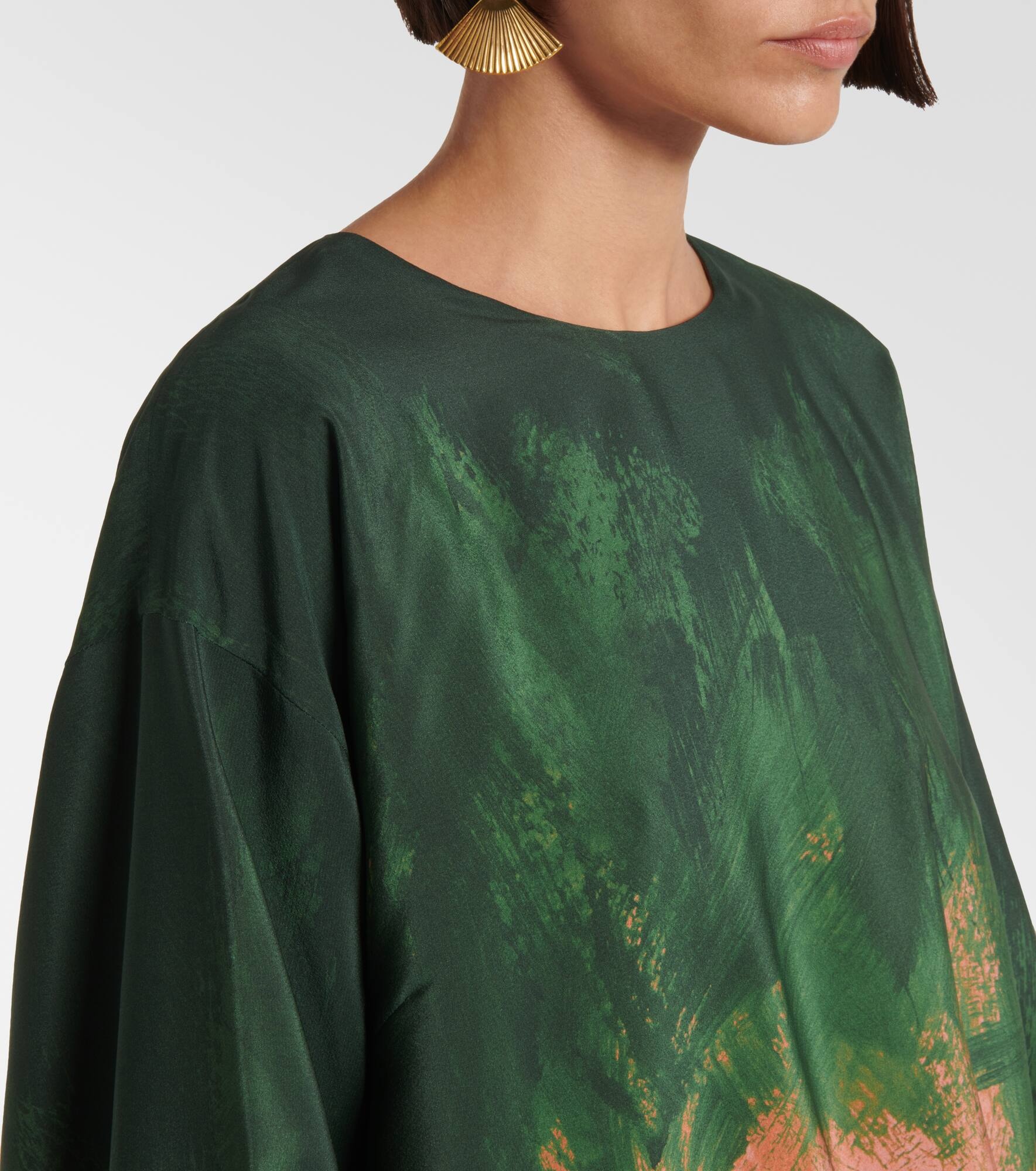 Ombré silk-blend top - 4